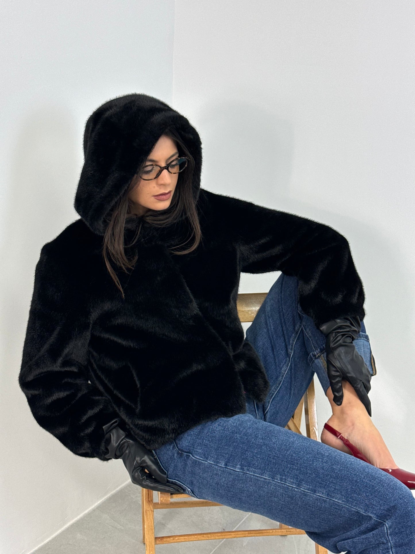 SIMIL PELLICCIA BLACK