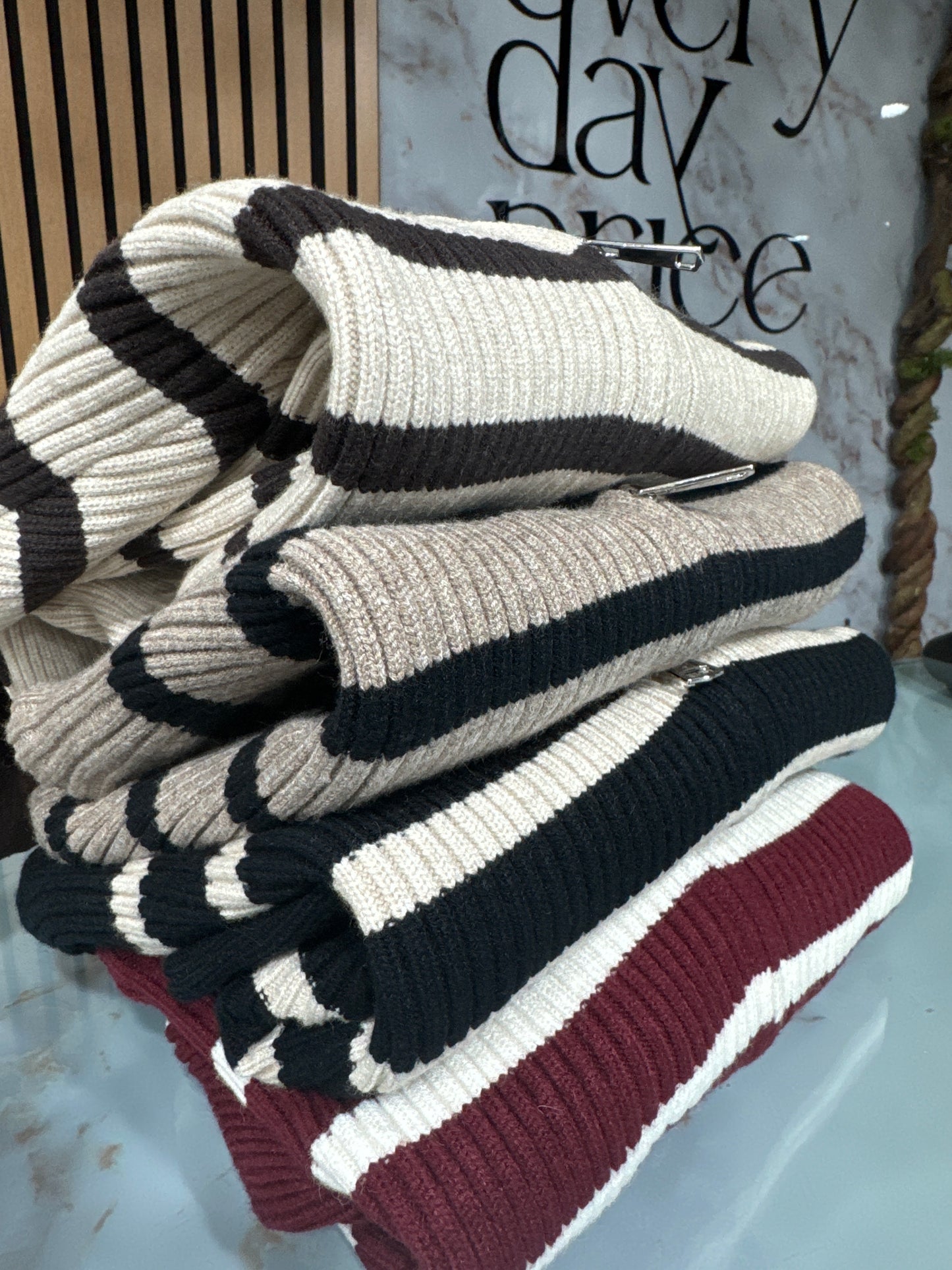 MAGLIA CROP RIGHE ZIP