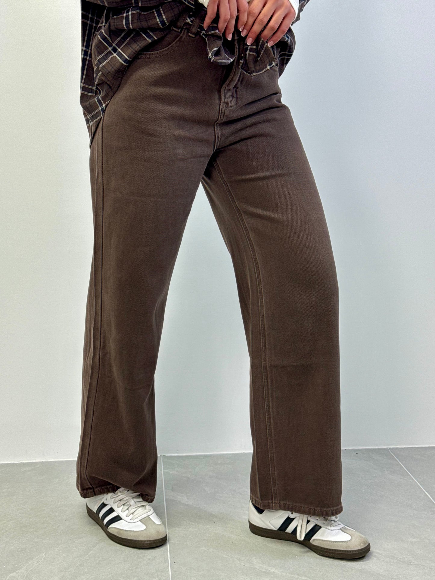 Jeans choco wide