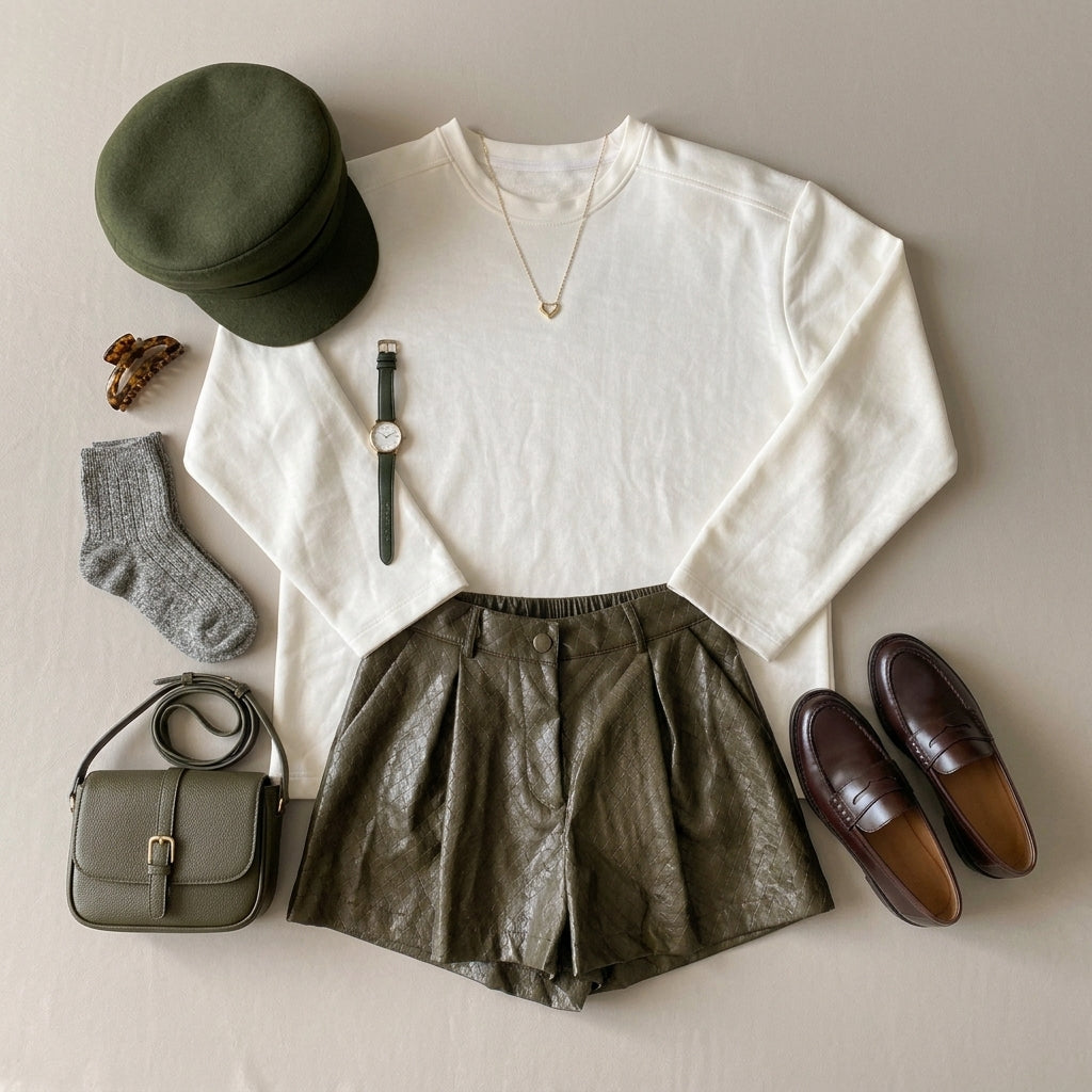 SHORTS PELLE BOTTEGA VERDE