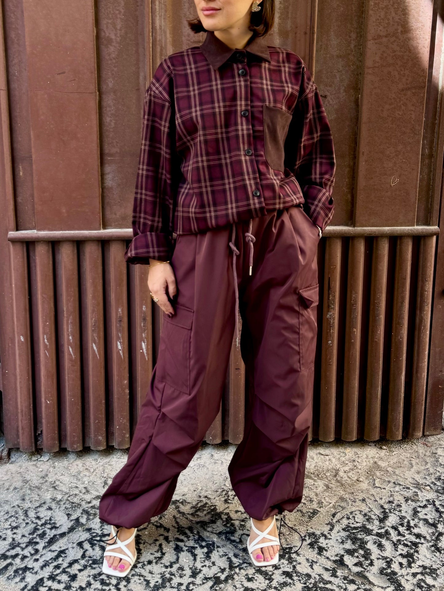 CARGO COTTON BURGUNDY