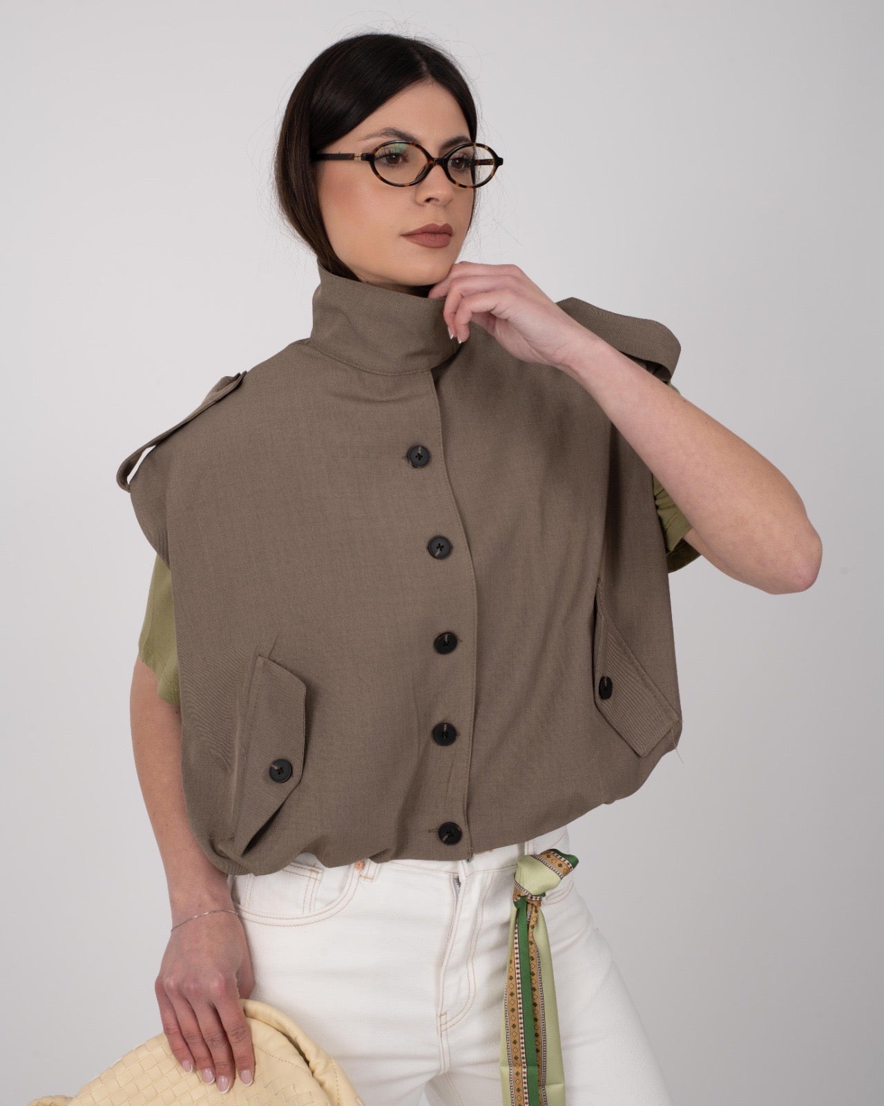 GILET TAUPE BOMB