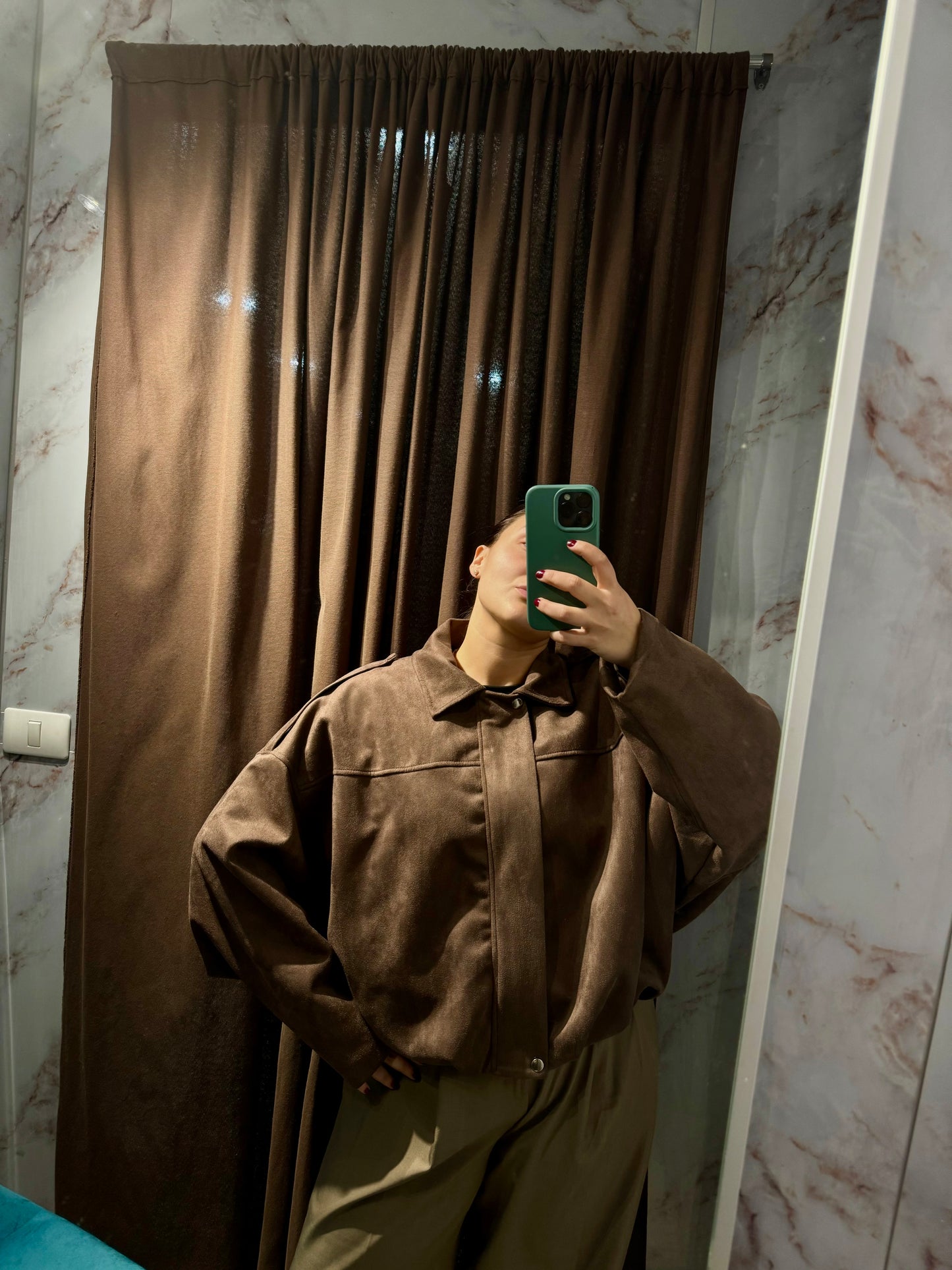 Choco ballon Jacket suede