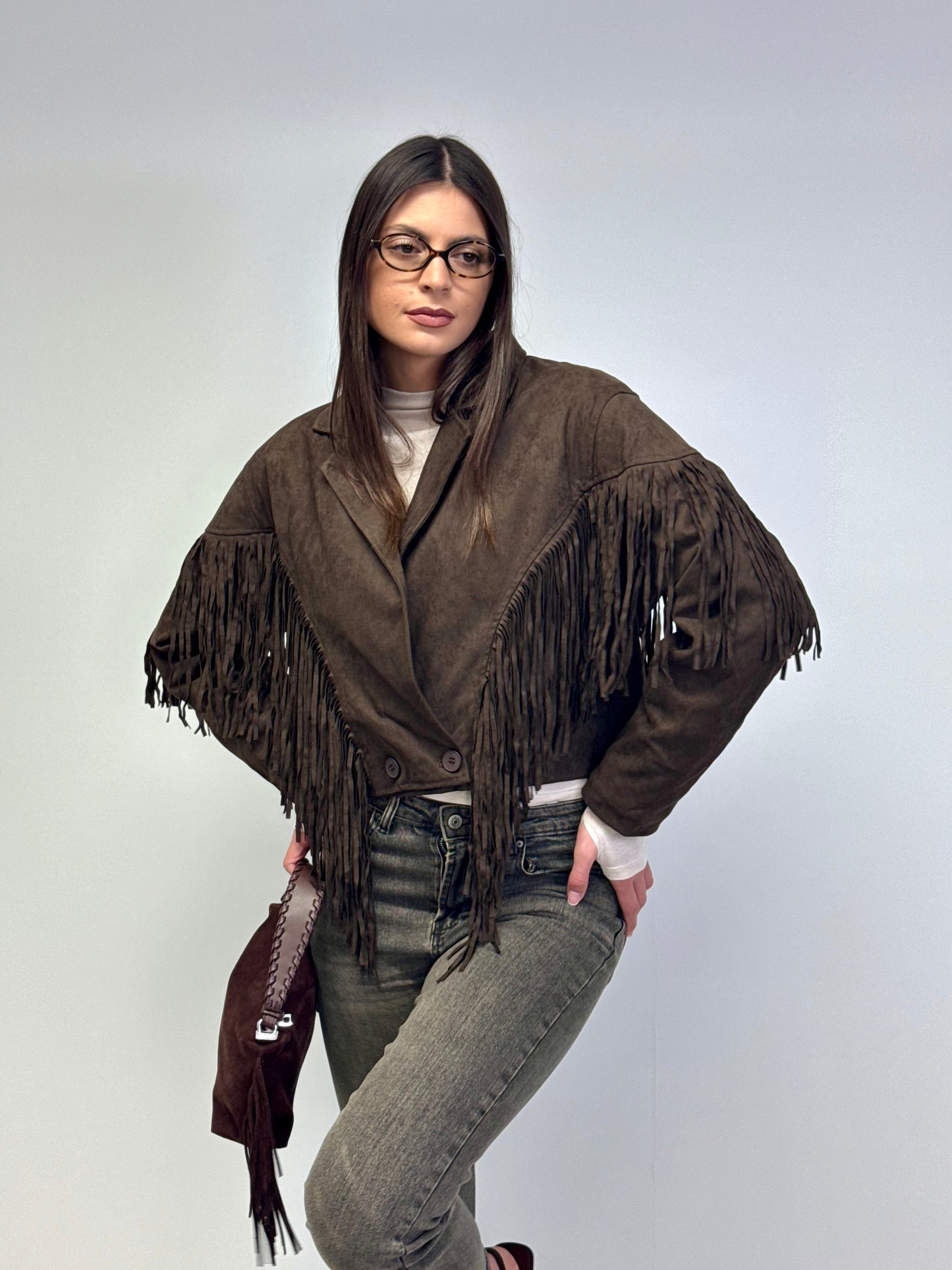 Giubbotto frange daino