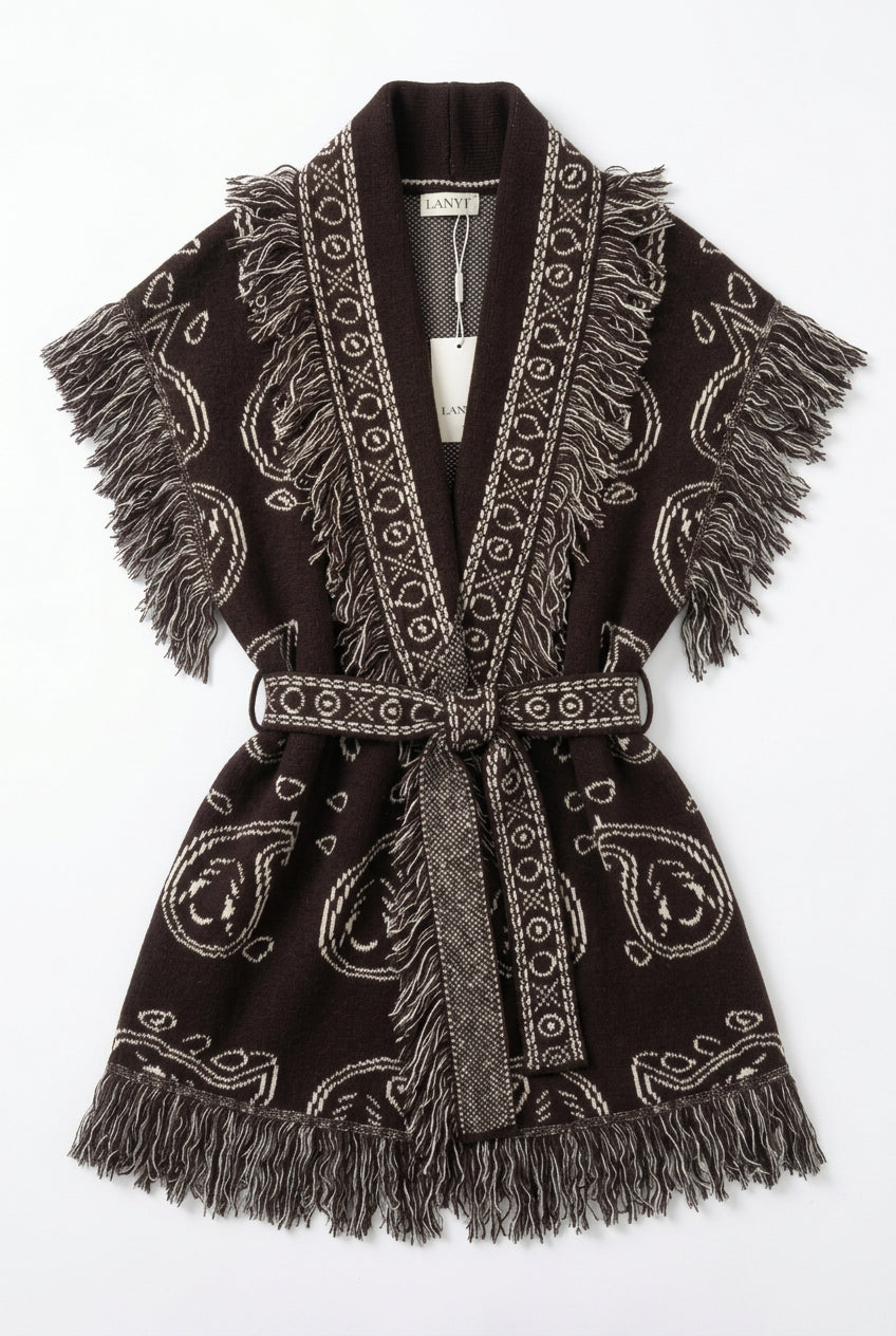 GILET PAISLEY CHOCO