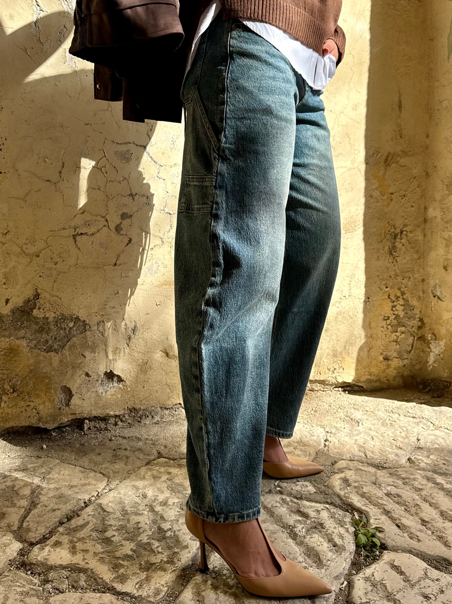 JEANS BALLON SABBIA