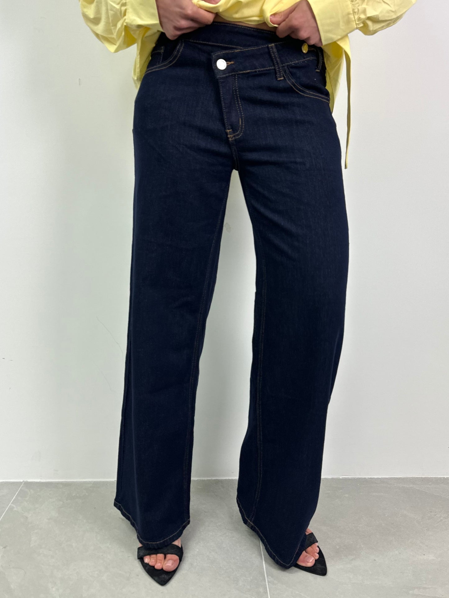 JEANS BLUE DENIM ASIMMETRICO