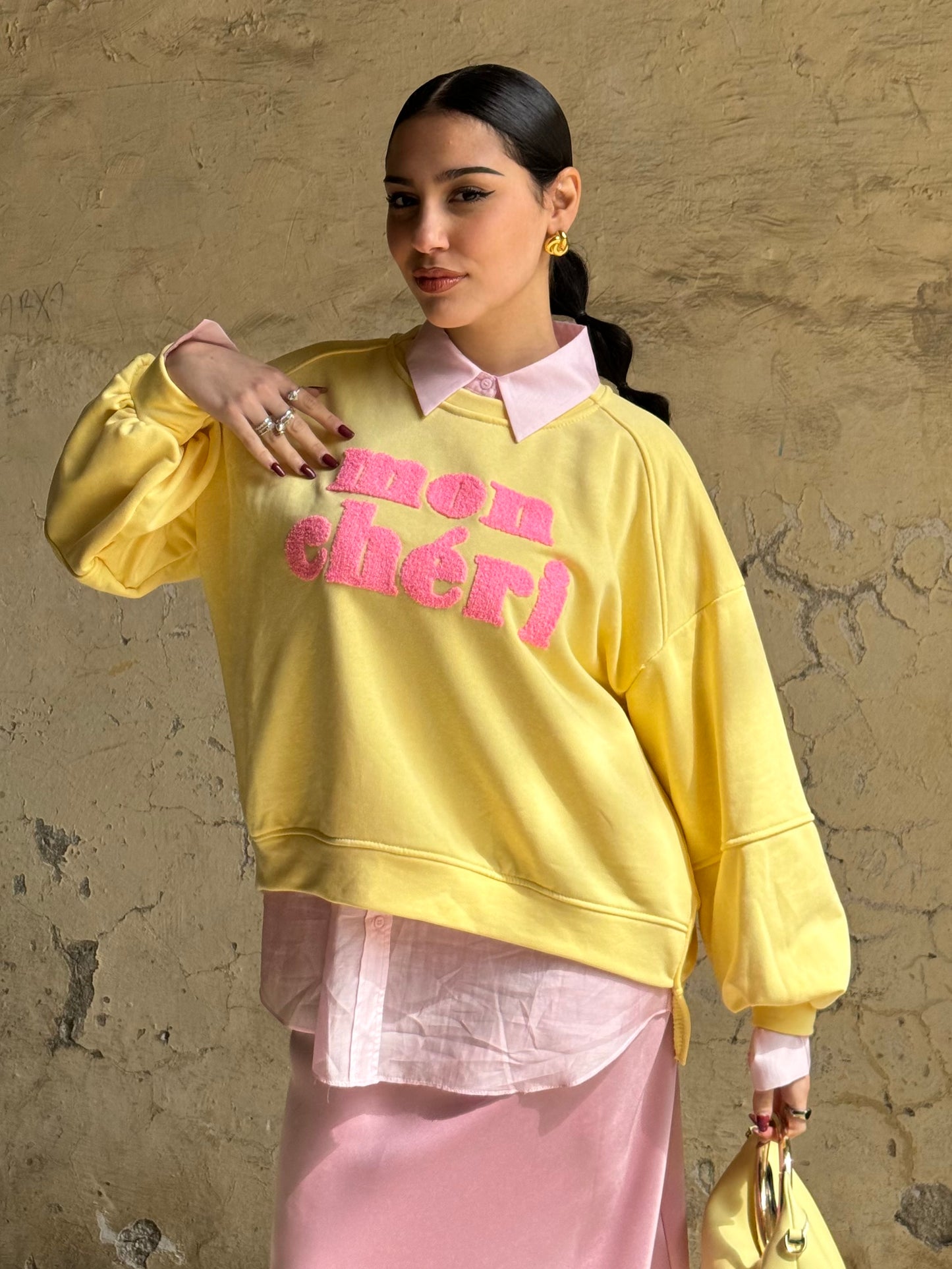 Felpa Mon Cheri Yellow
