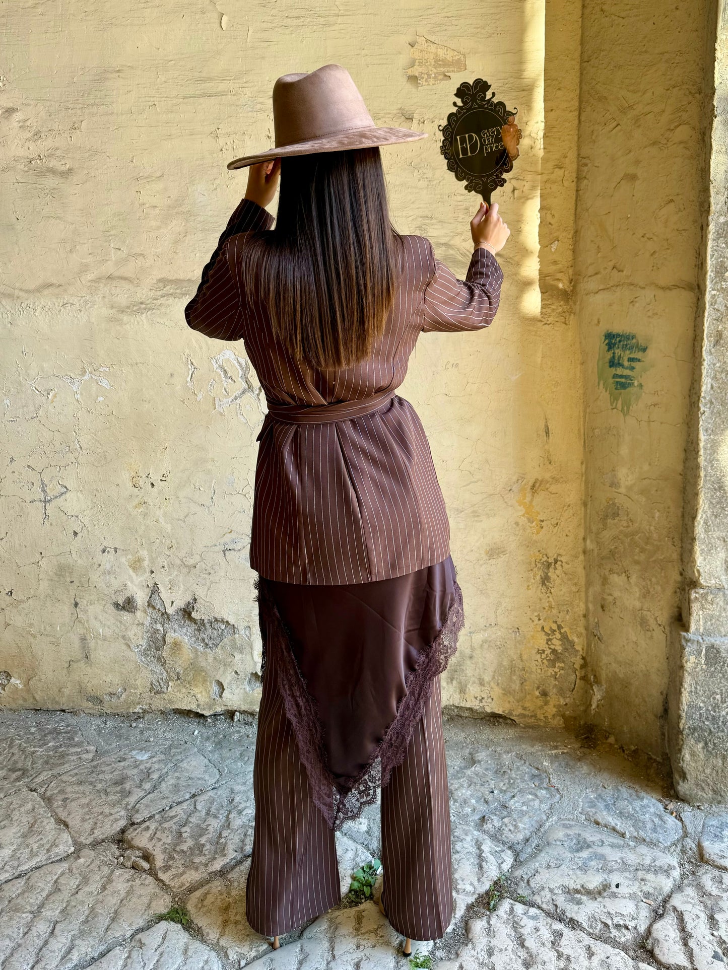 TAILLEUR SOFIA GESSATO CHOCO
