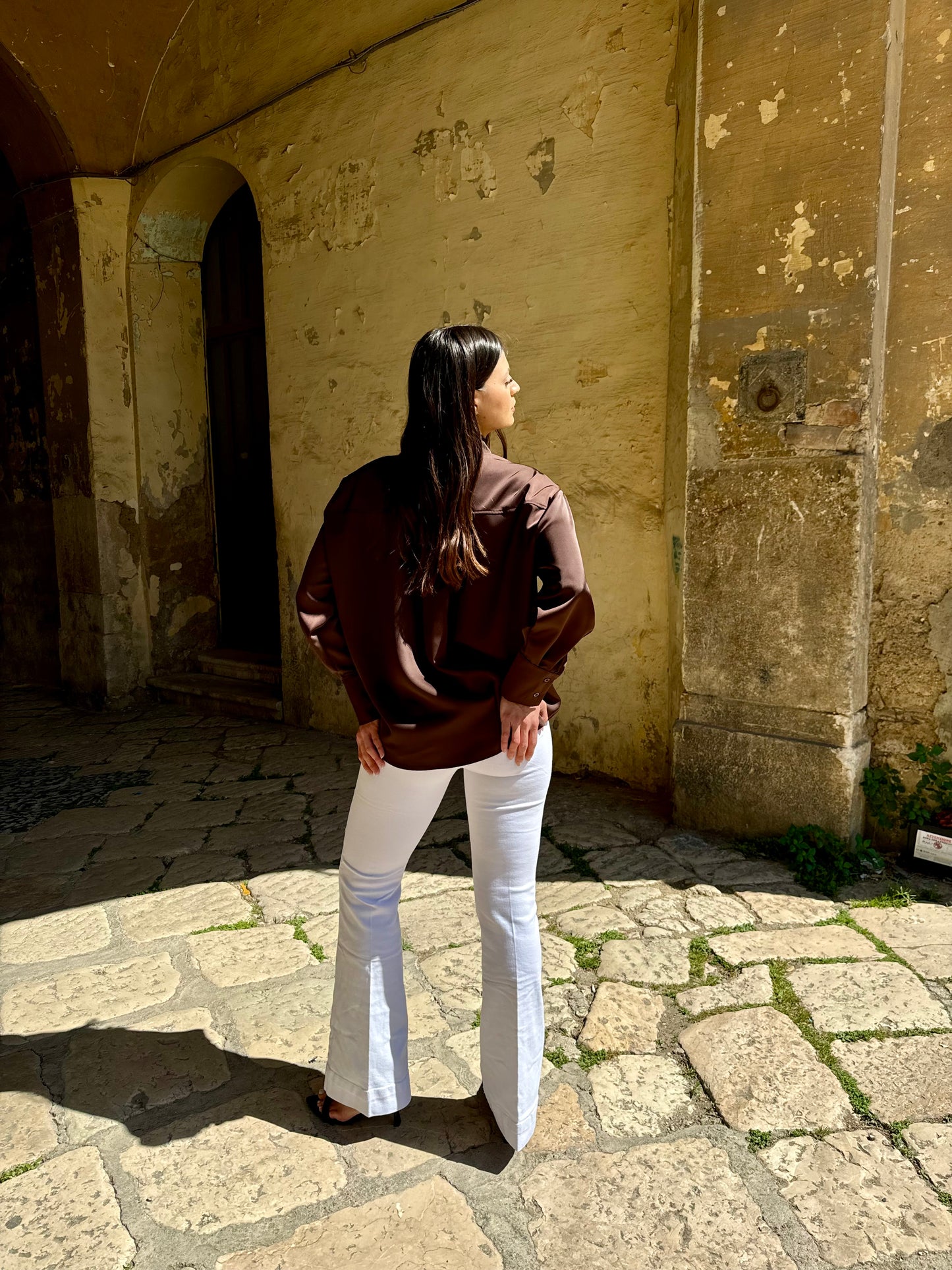 JEANS ZAMPA WHITE