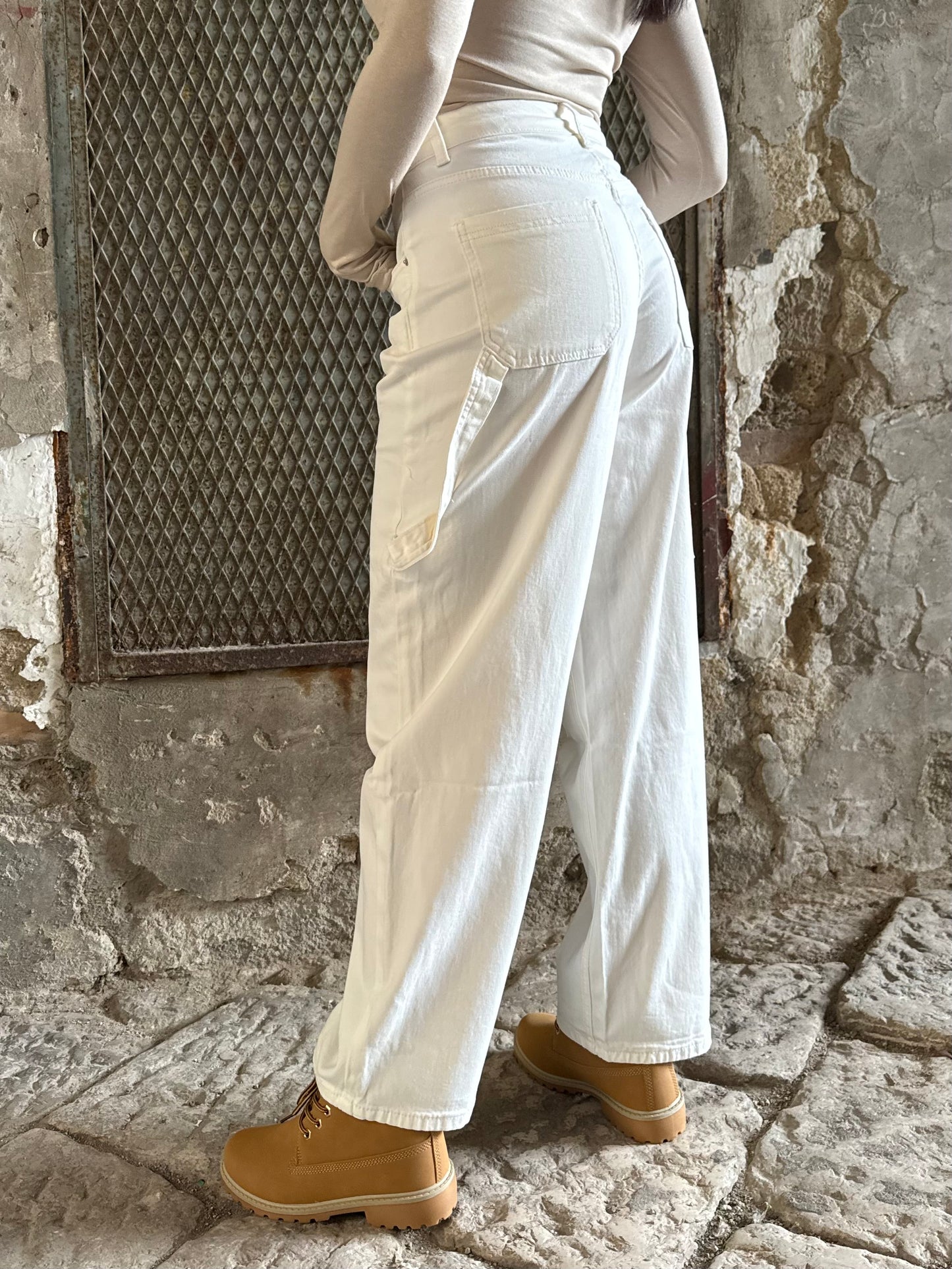 JEANS WHITE CARGO