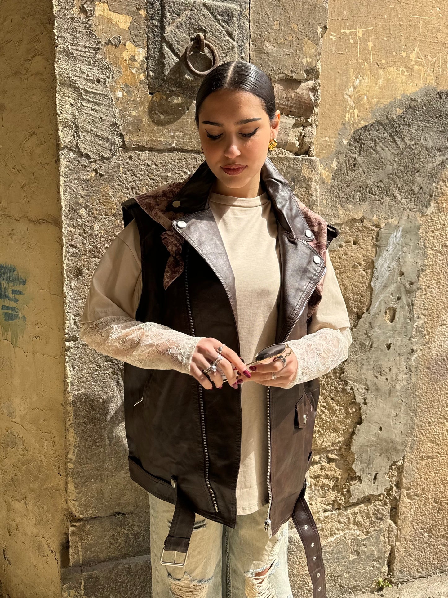 Gilet chiodo over