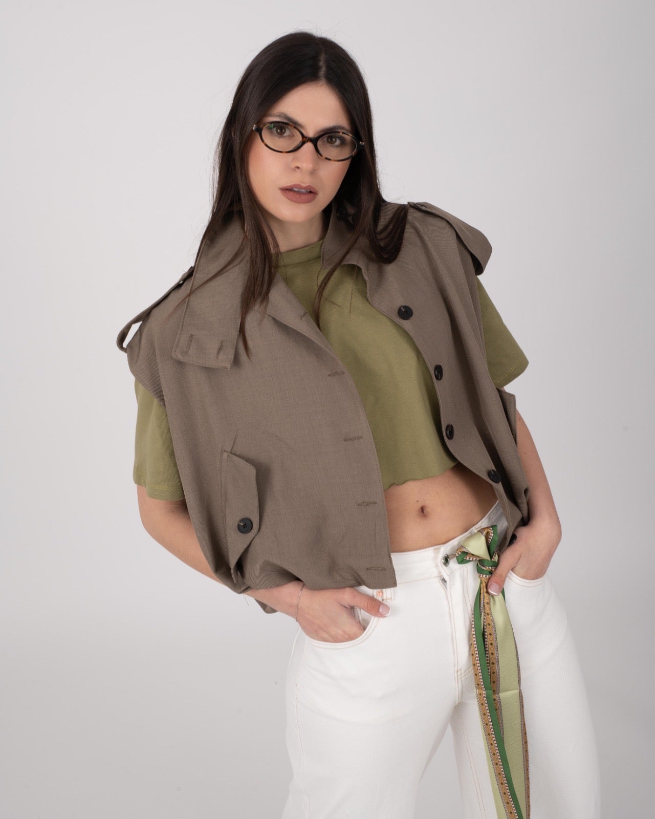T-SHIRT CROP TAGLIO VIVO