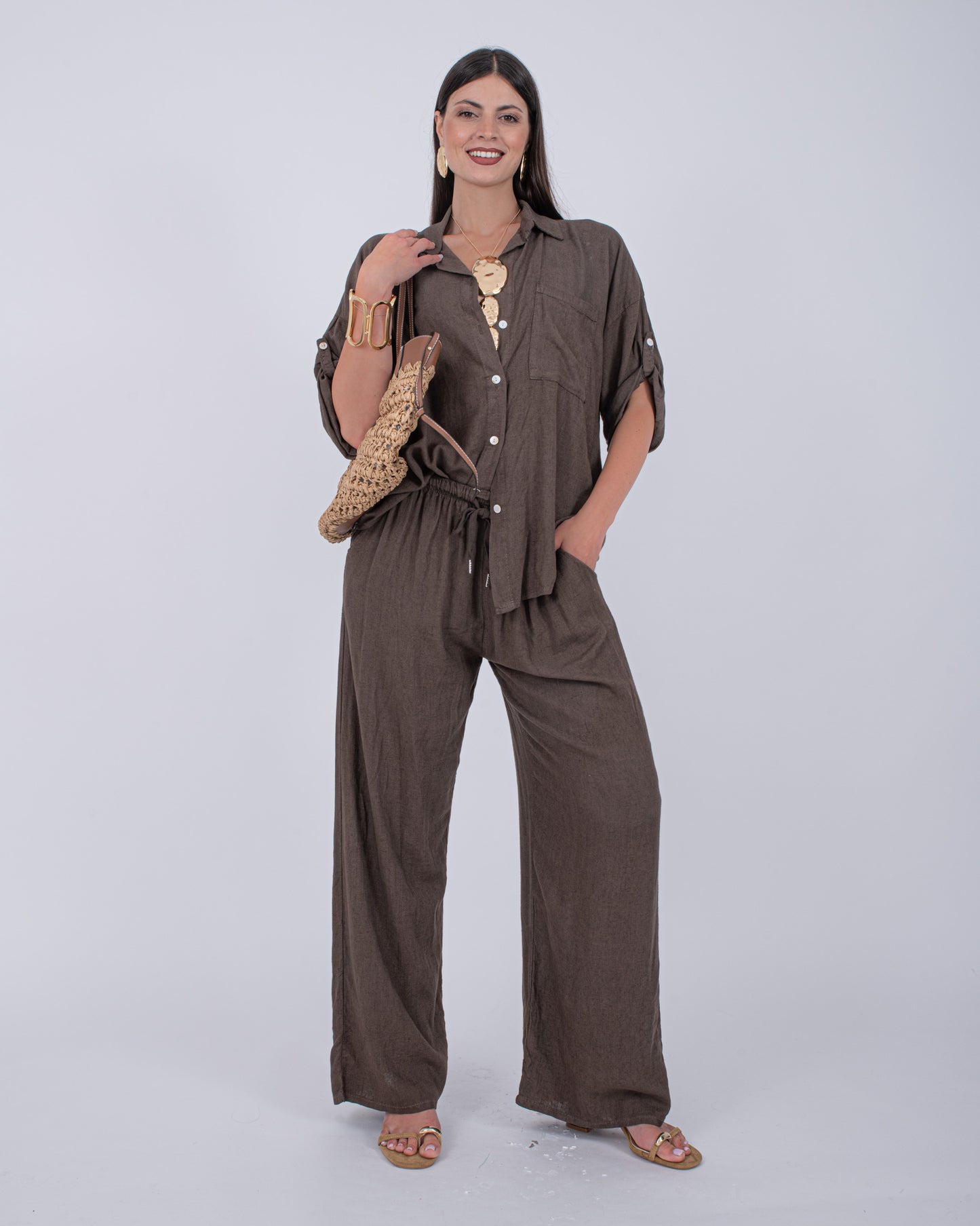 CORD SET AMOUR LINO CHOCO