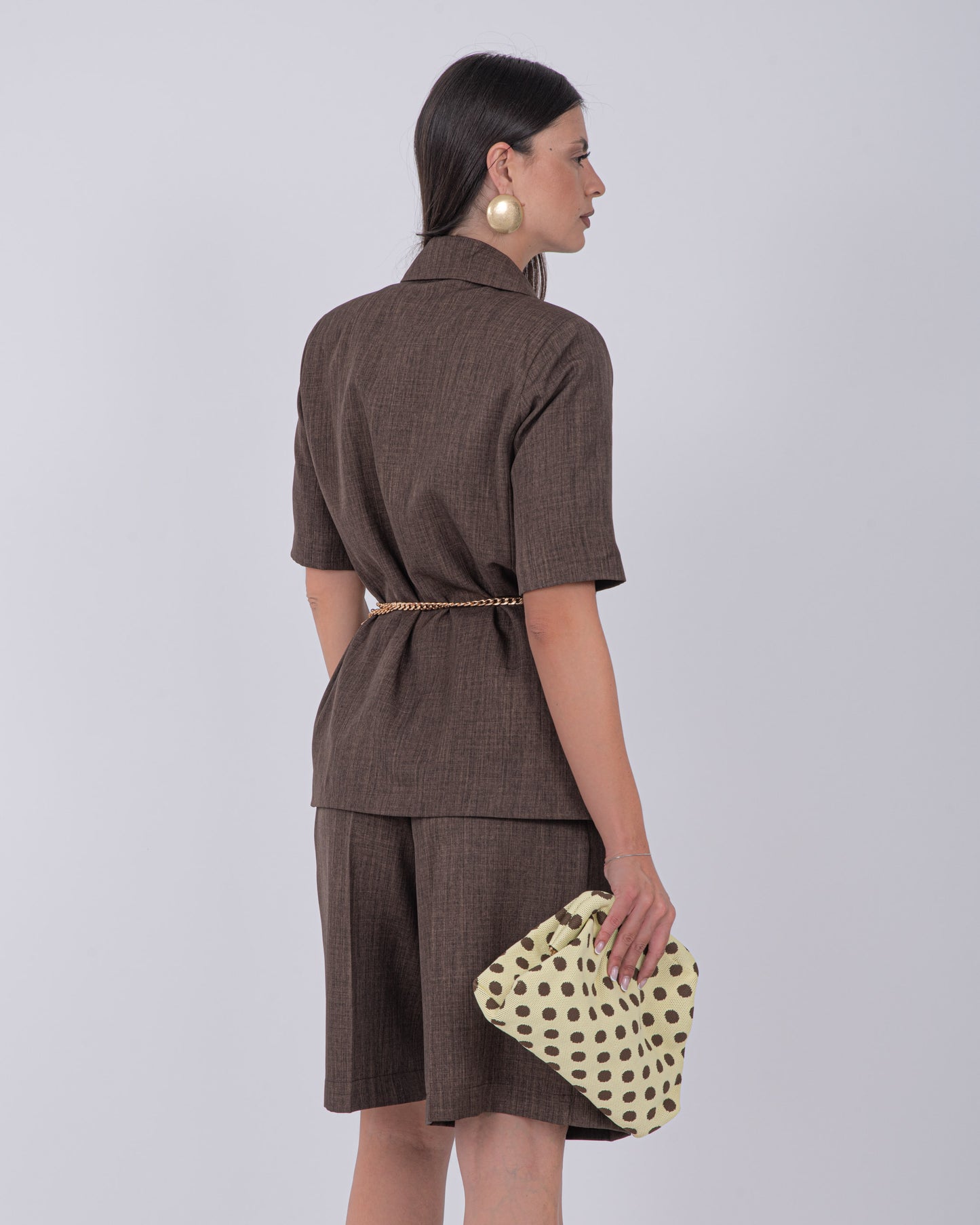 TAILLEUR BERMUDA MARRONE