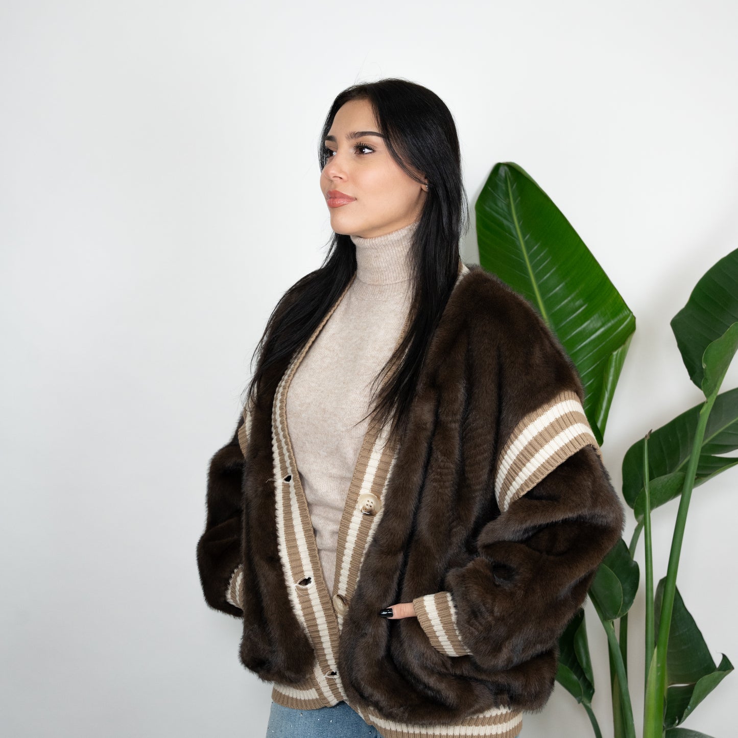 CARDIGAN PELLICCIA