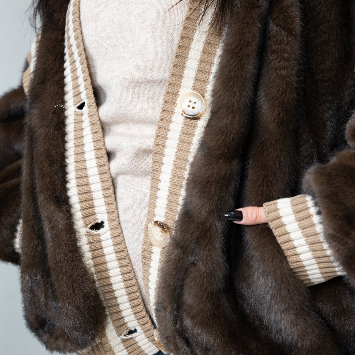 CARDIGAN PELLICCIA