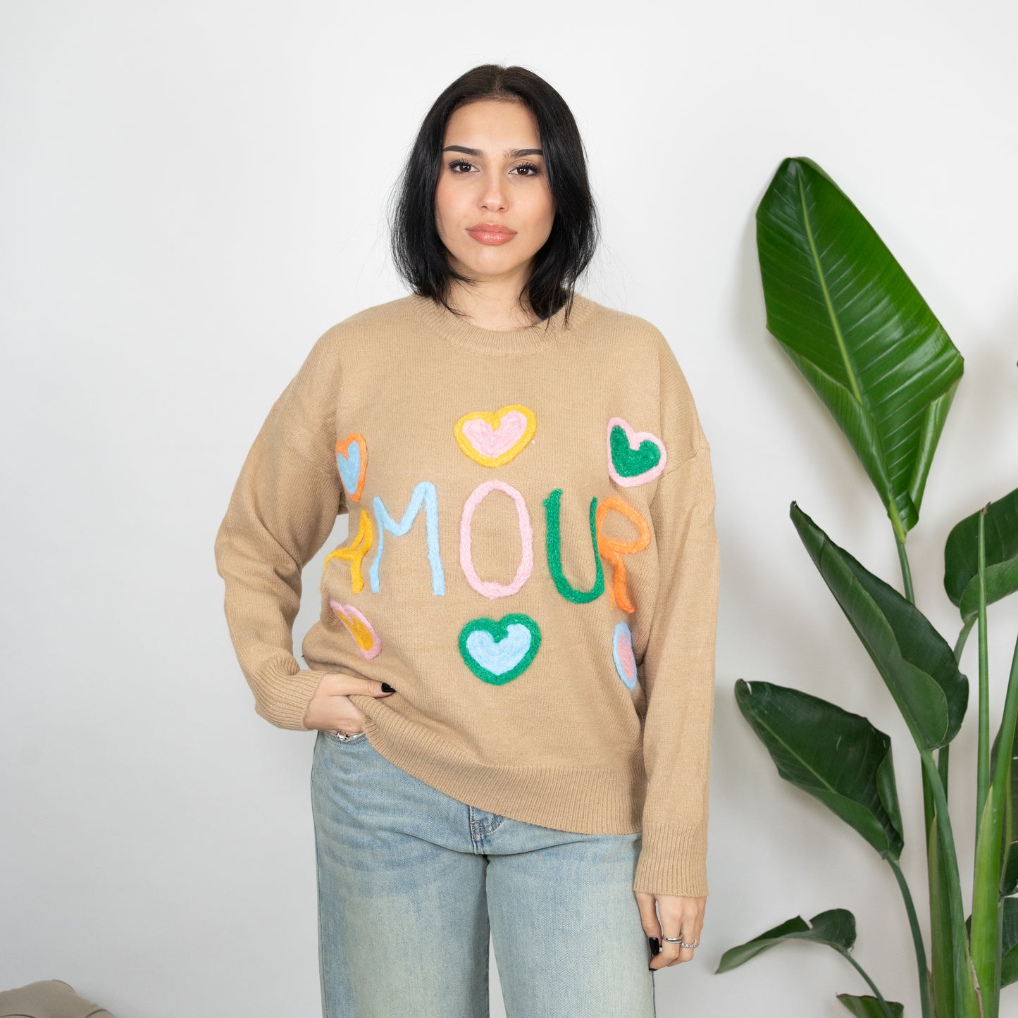 MAGLIONE RAINBOW AMOUR