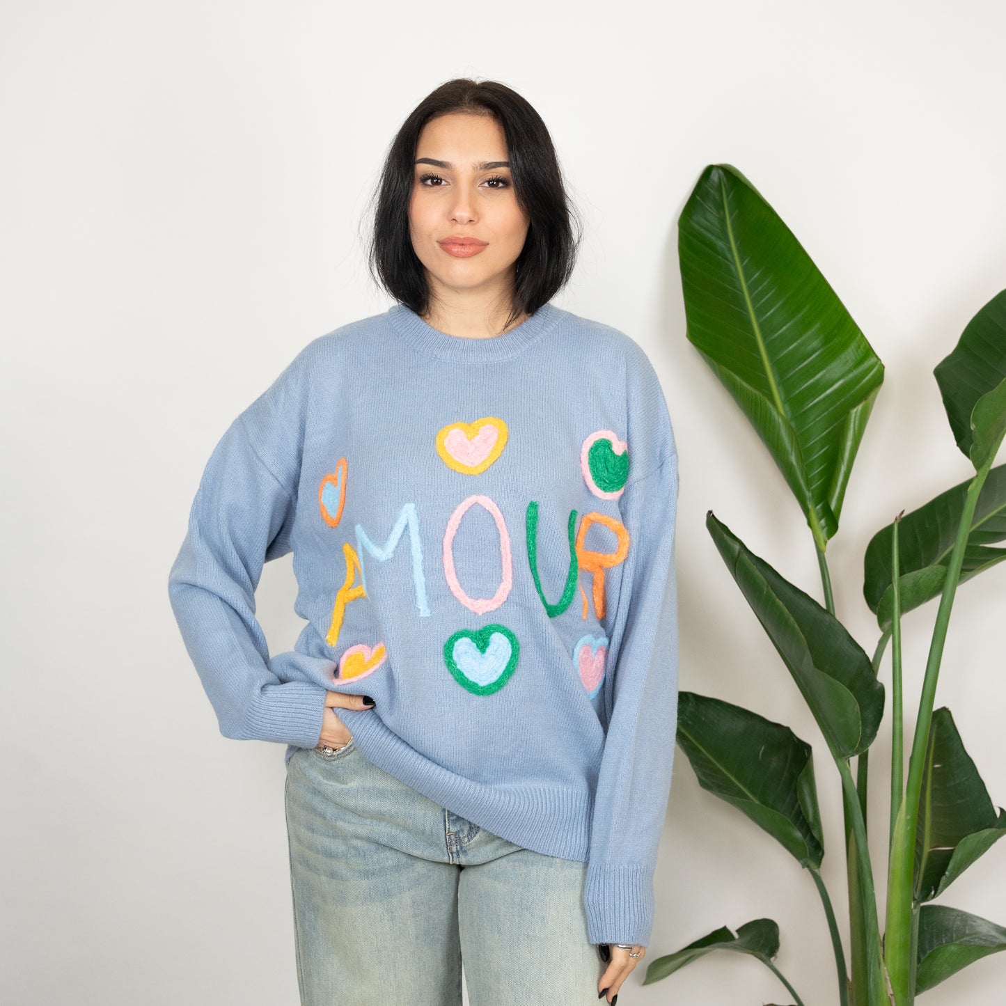 MAGLIONE RAINBOW AMOUR