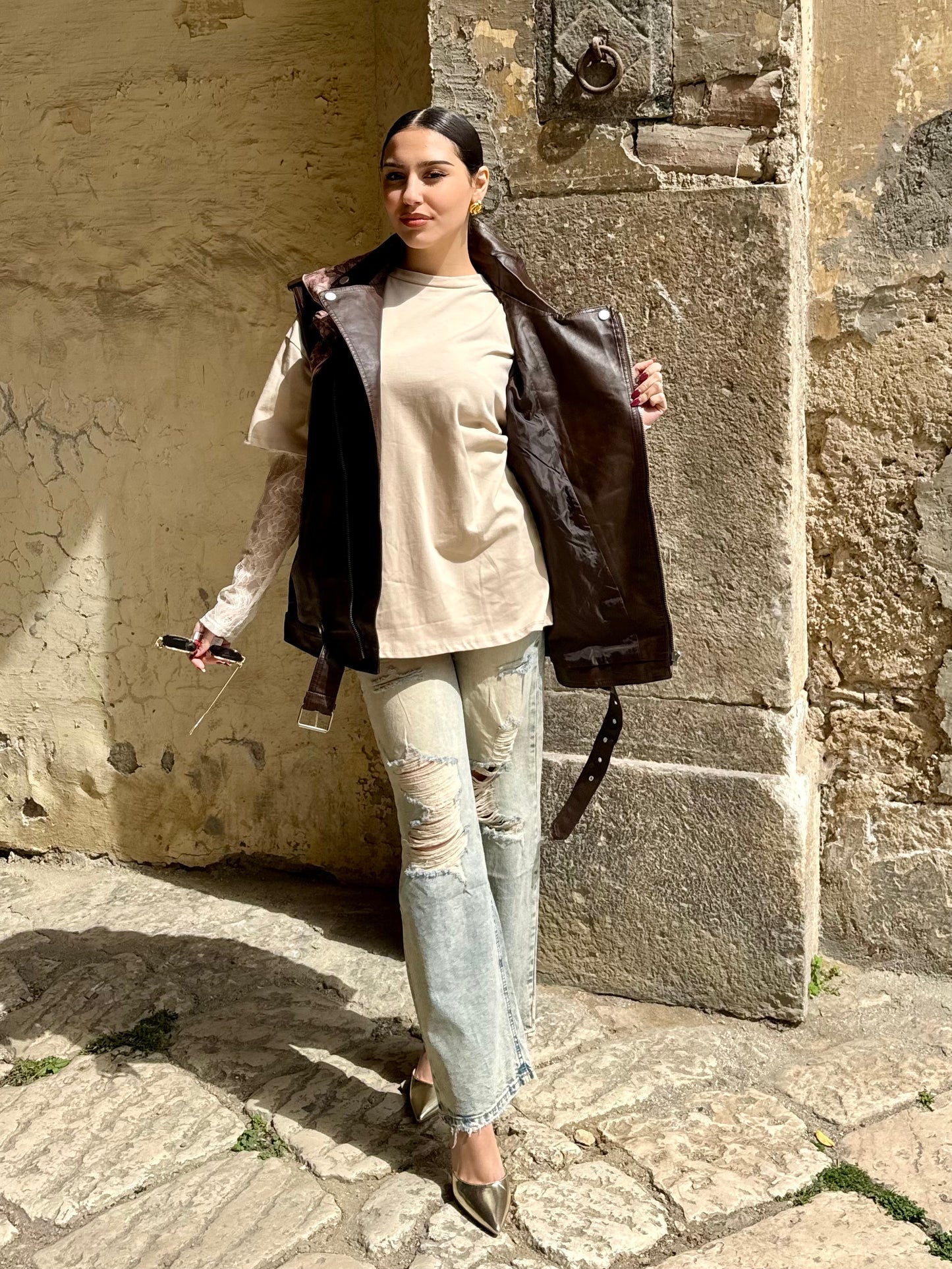Gilet chiodo over