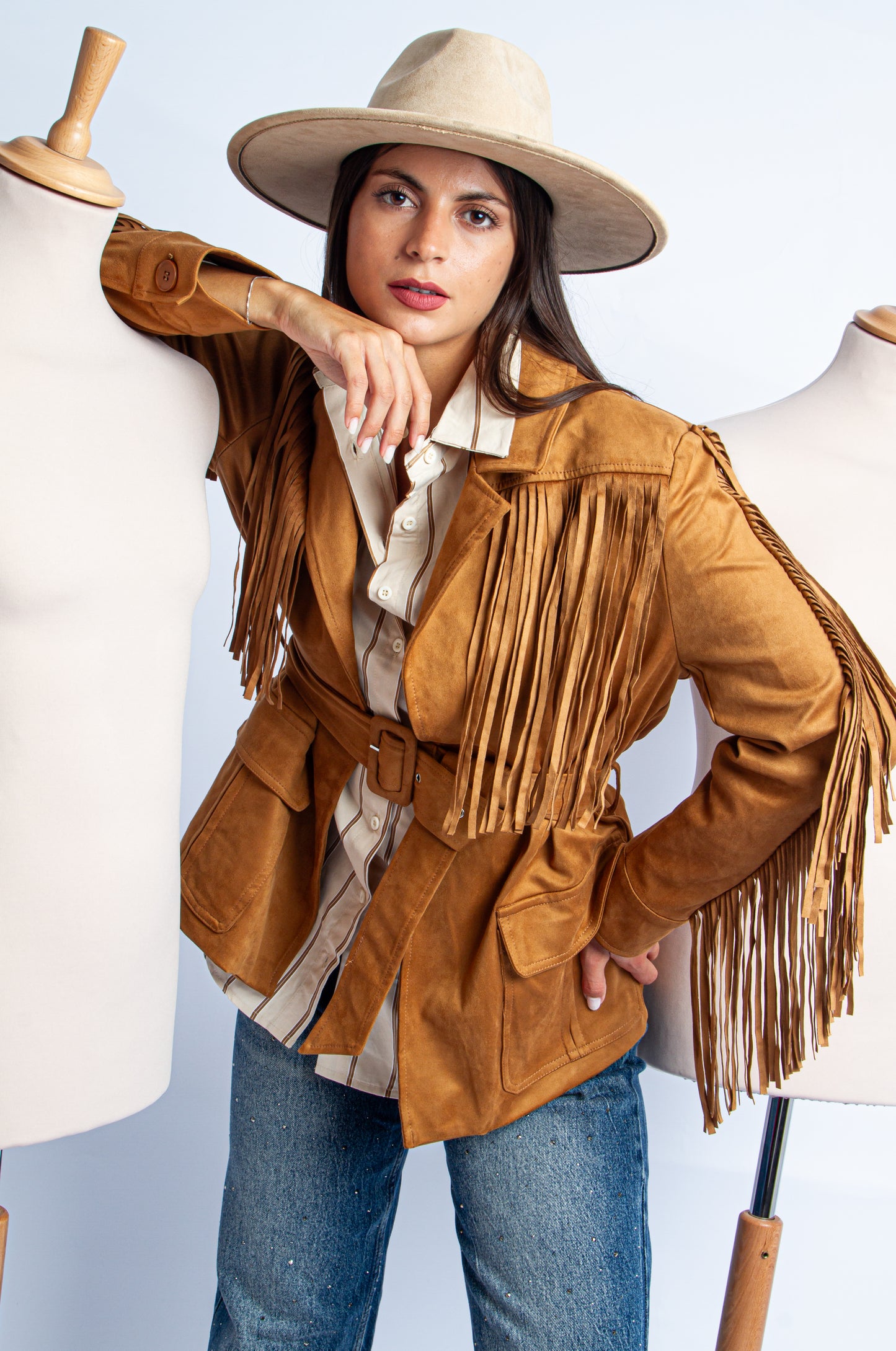 GIACCA SUEDE FRANGE