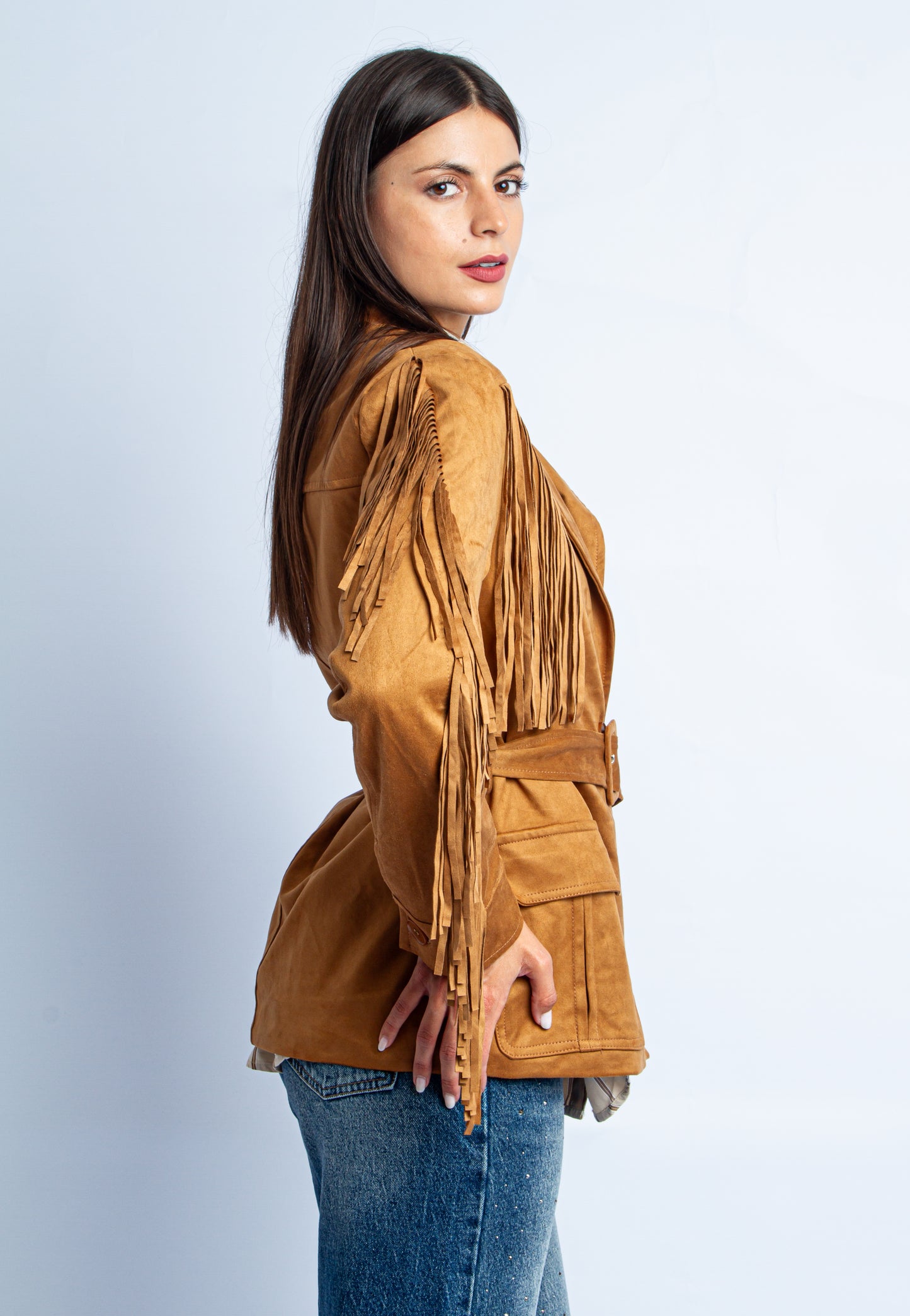 GIACCA SUEDE FRANGE