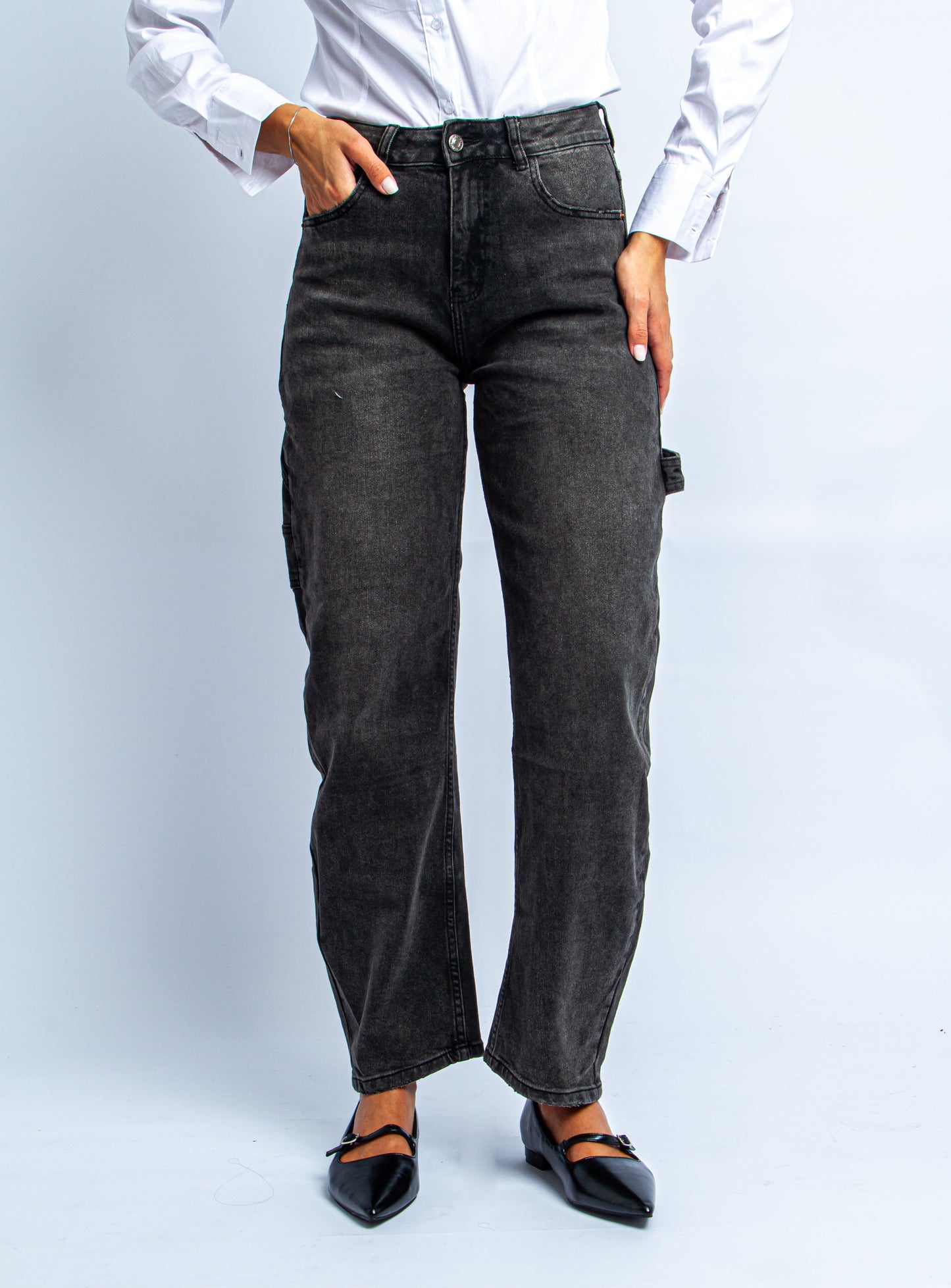 JEANS BANANA FIT GREY