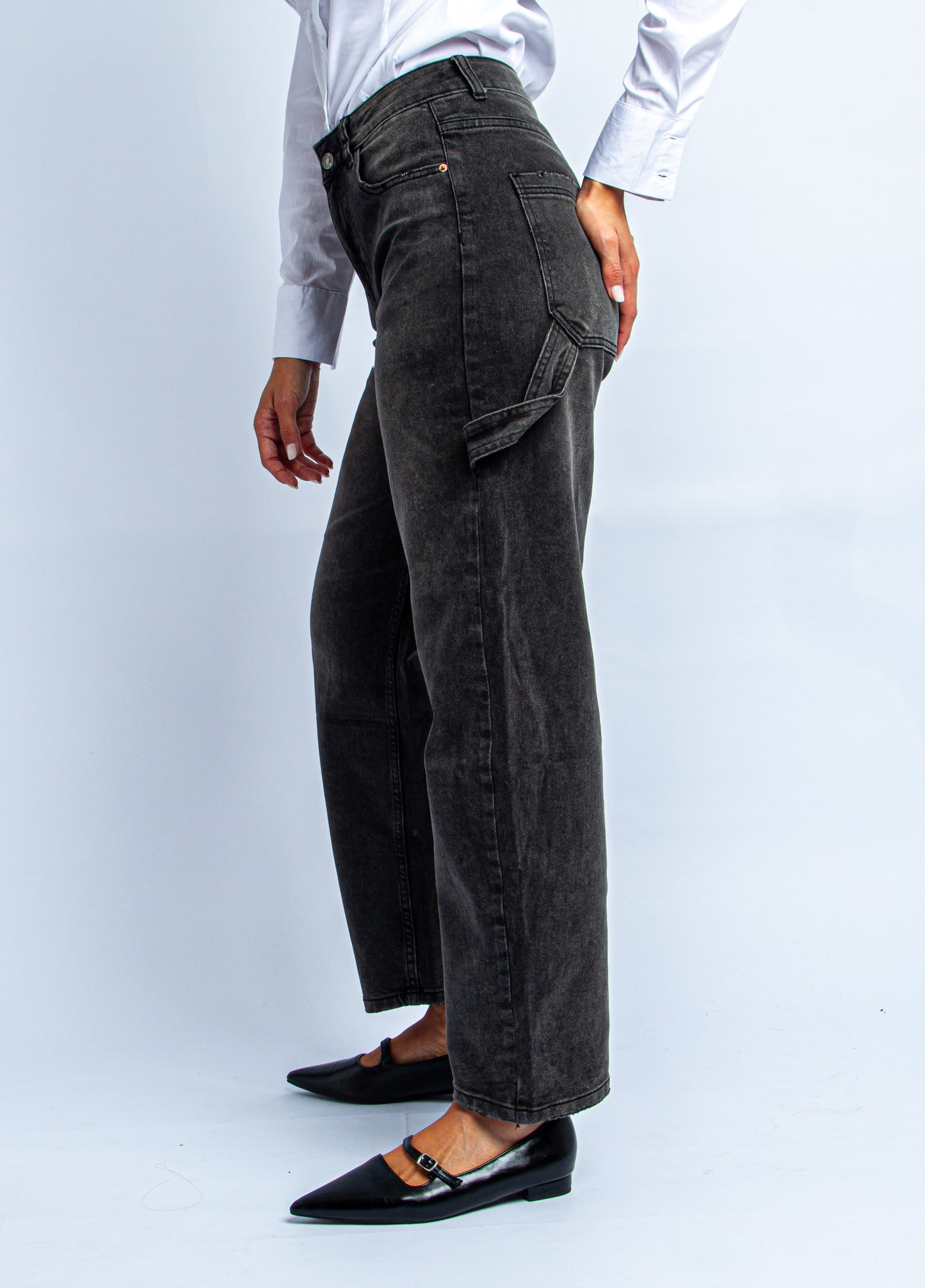 JEANS BANANA FIT GREY