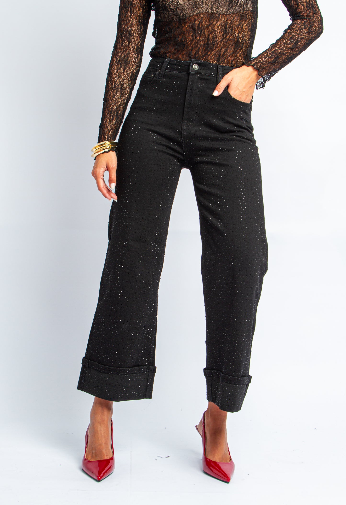 JEANS SPARKLY BLACK