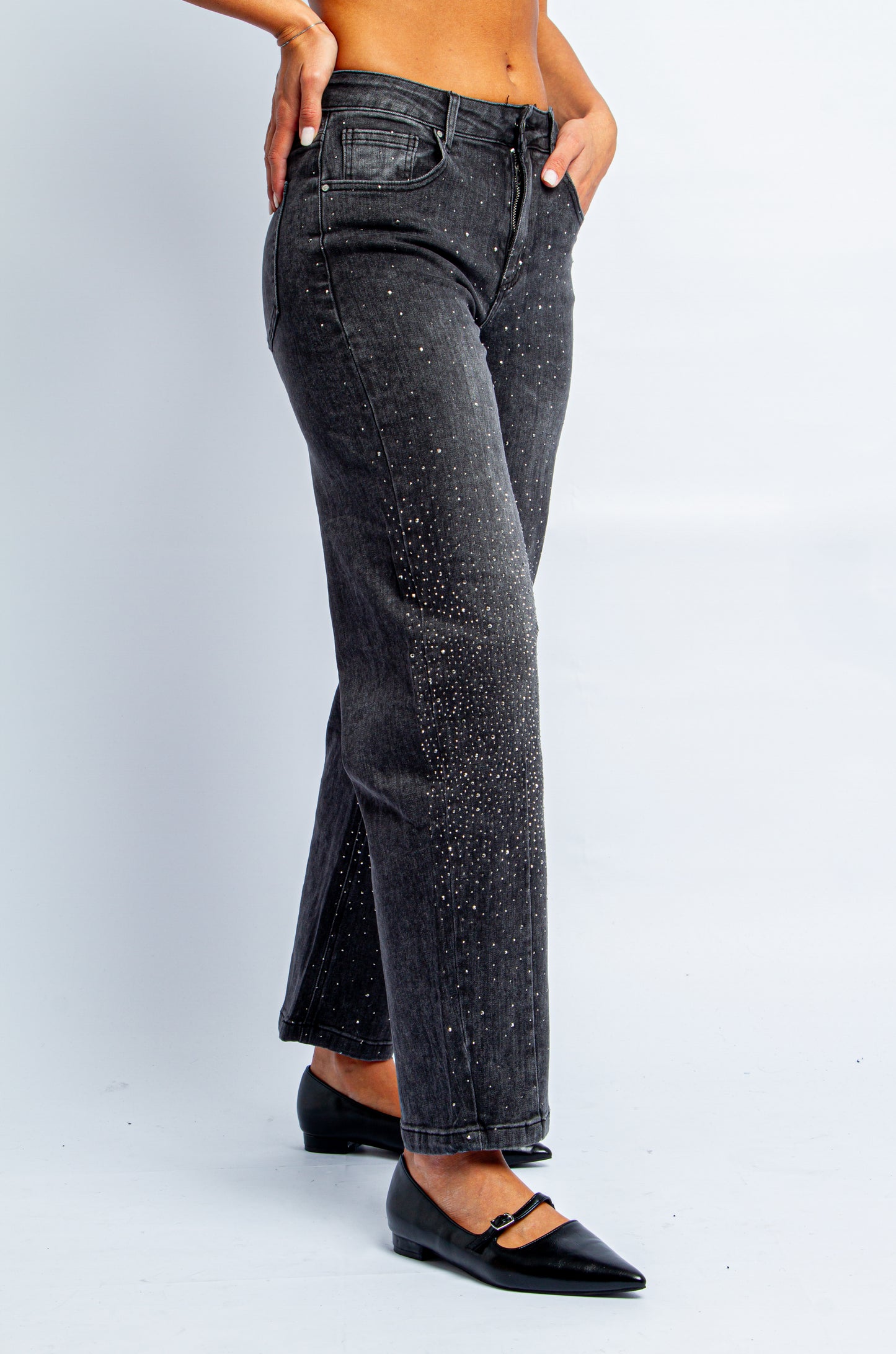 JEANS BALLON SPARKLY GREY