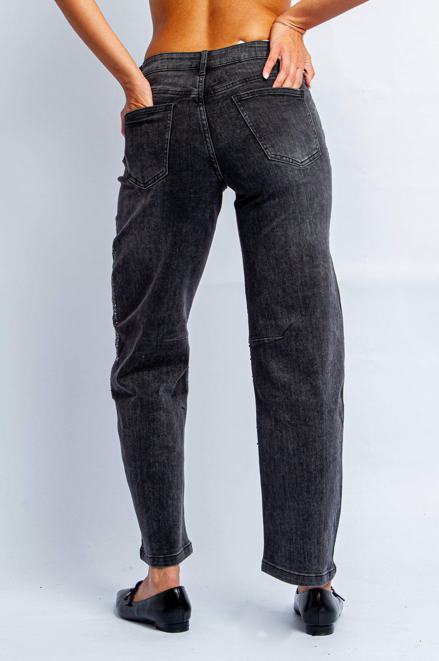 JEANS BALLON SPARKLY GREY