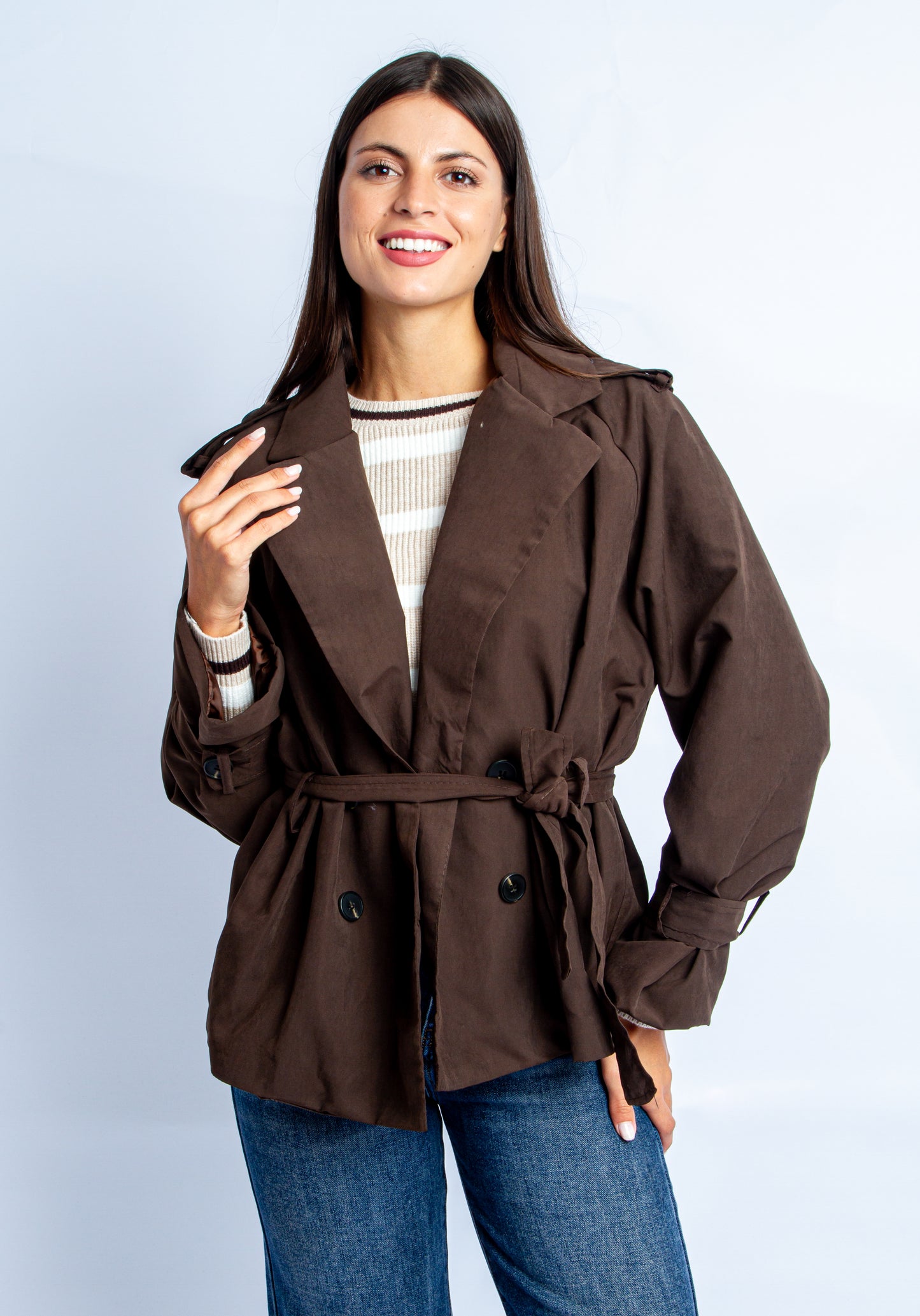 TRENCH SHORT BROWN