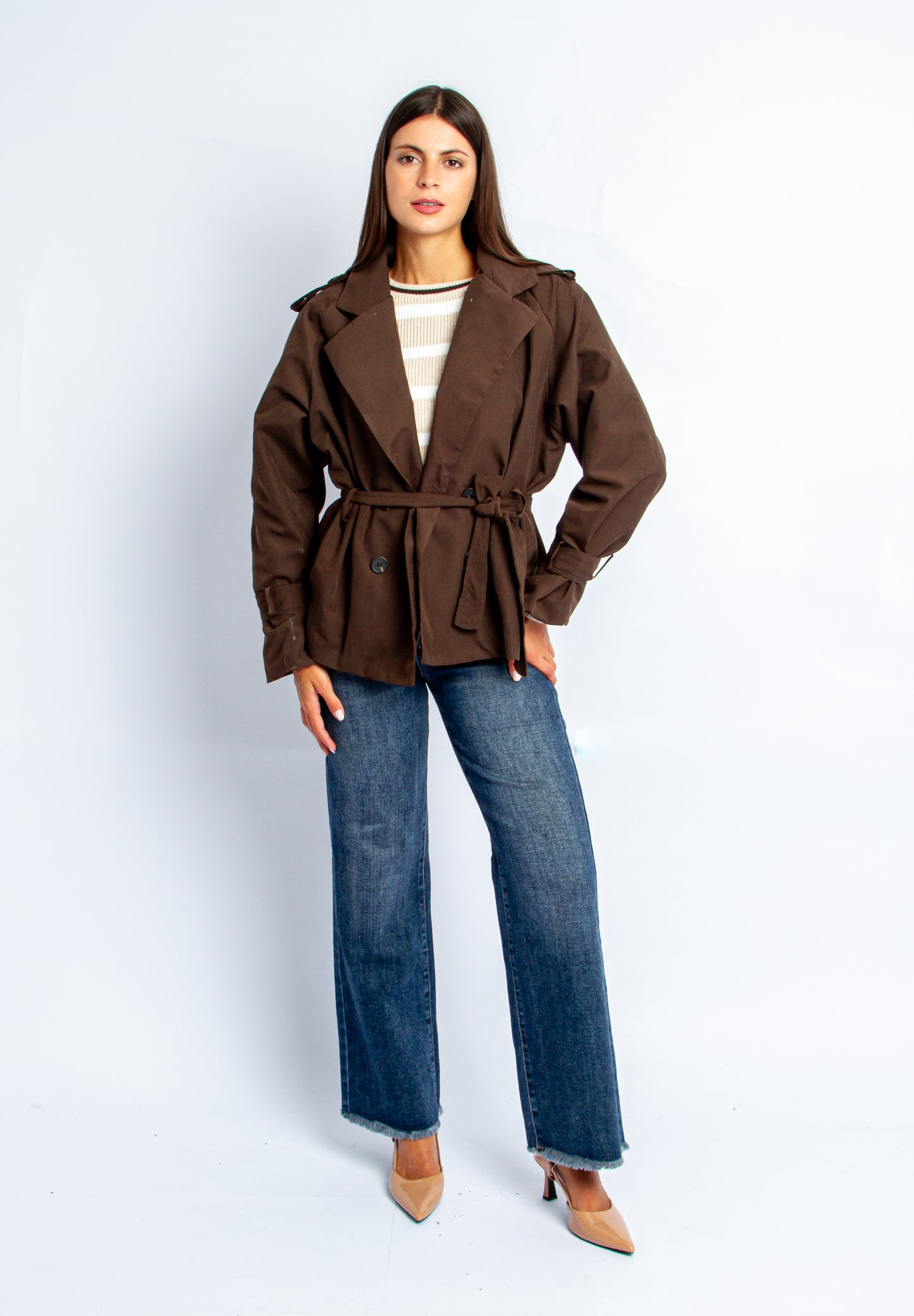 TRENCH SHORT BROWN
