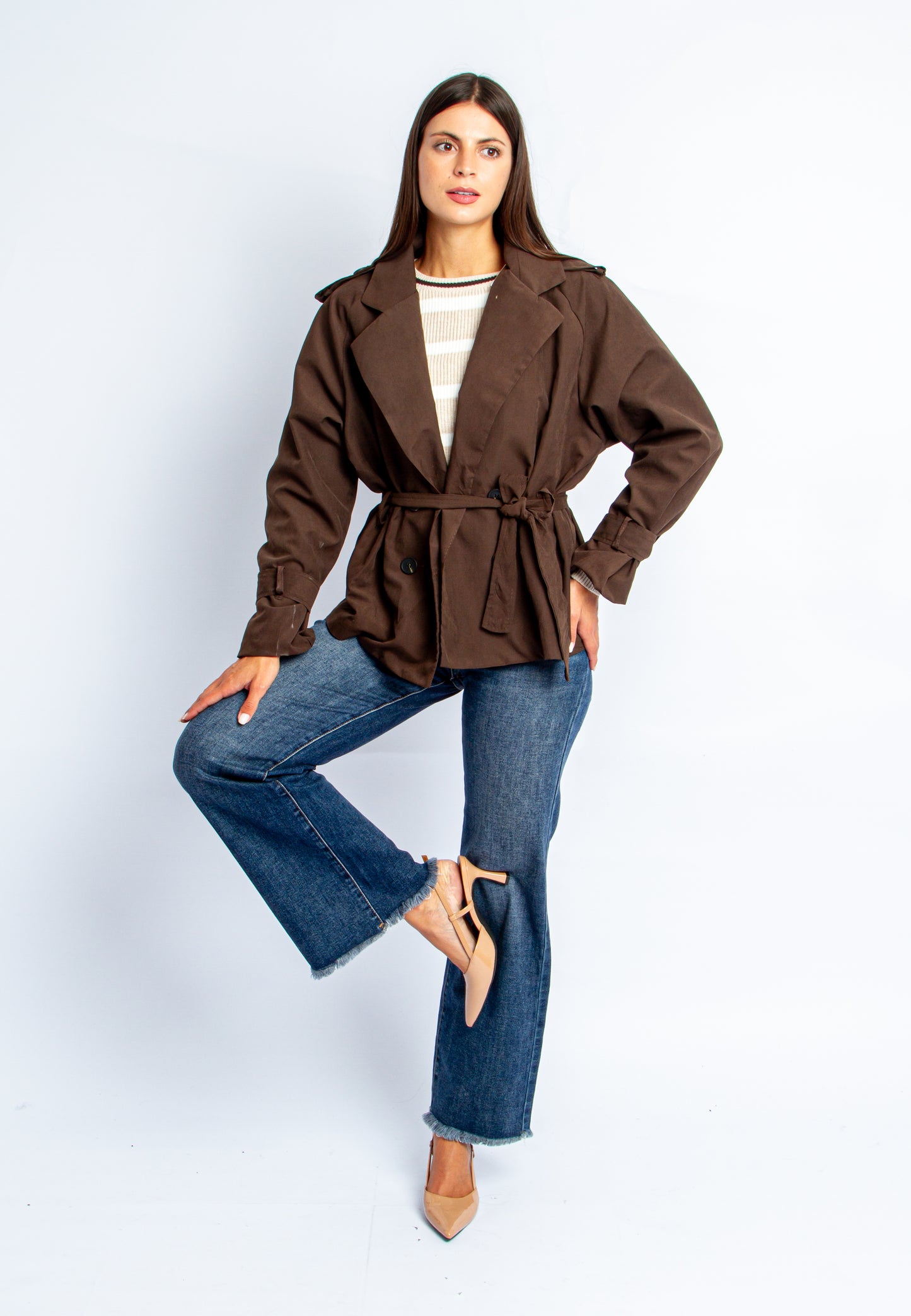 TRENCH SHORT BROWN