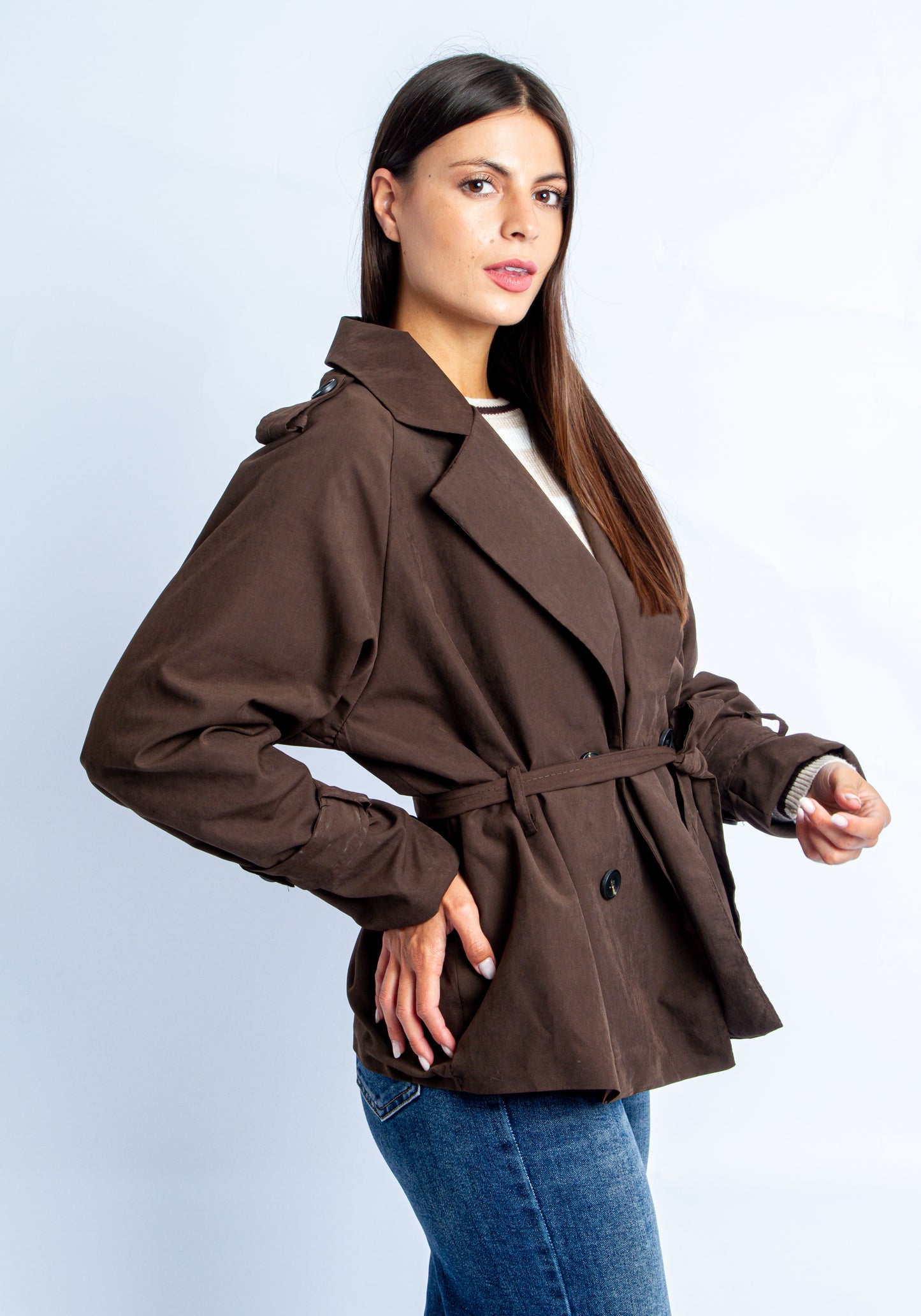 TRENCH SHORT BROWN