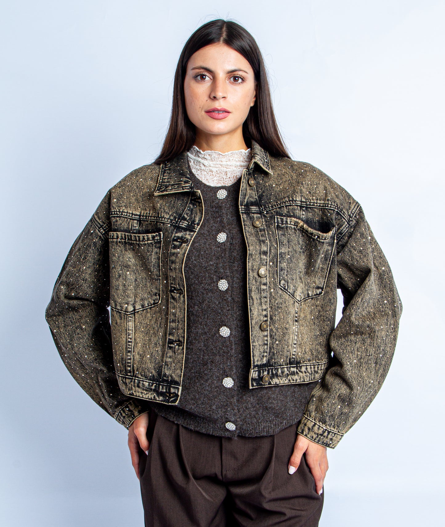 DENIM JACKET SABBIA SPARKLY