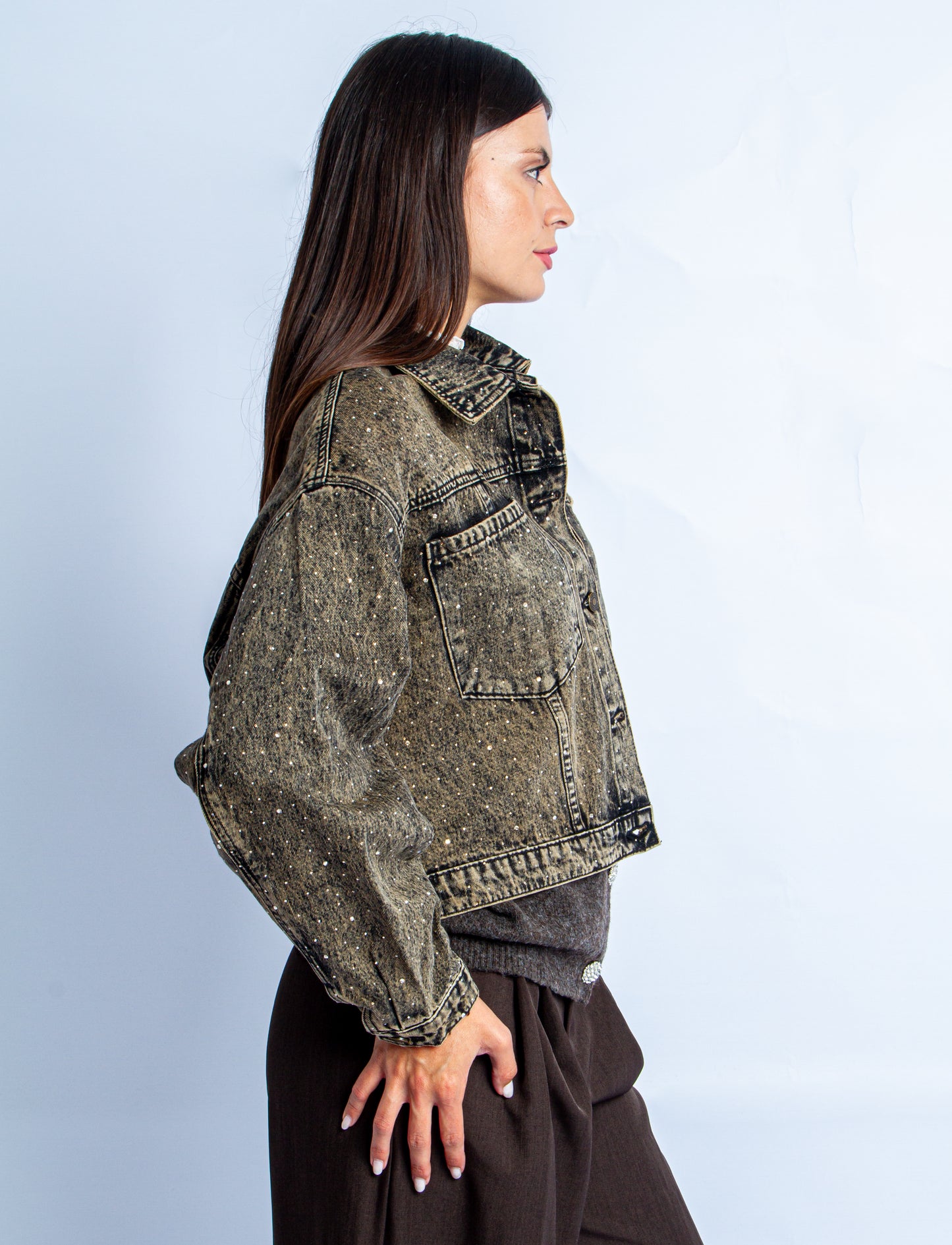 DENIM JACKET SABBIA SPARKLY