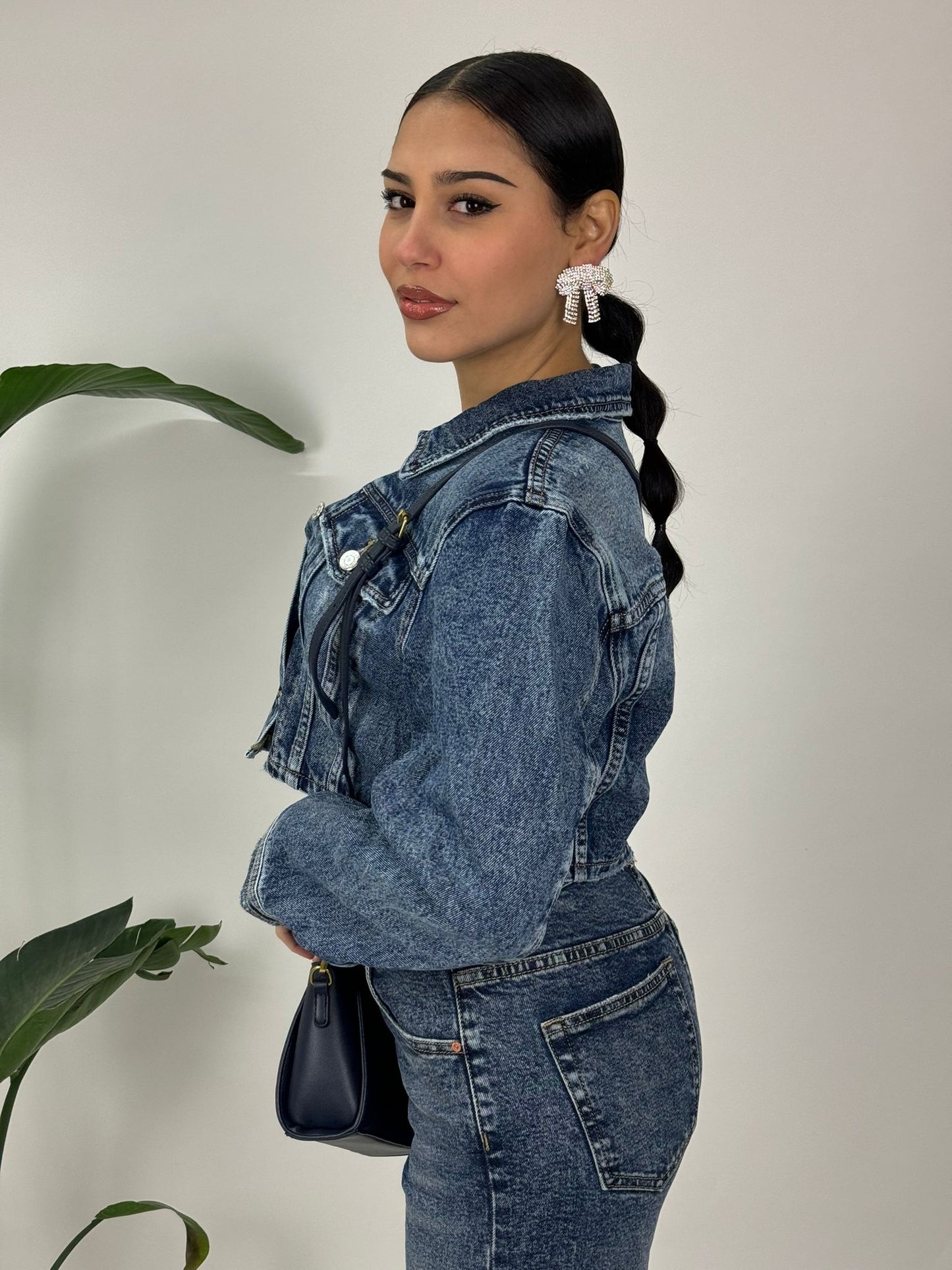 GIUBBINO DENIM CROP