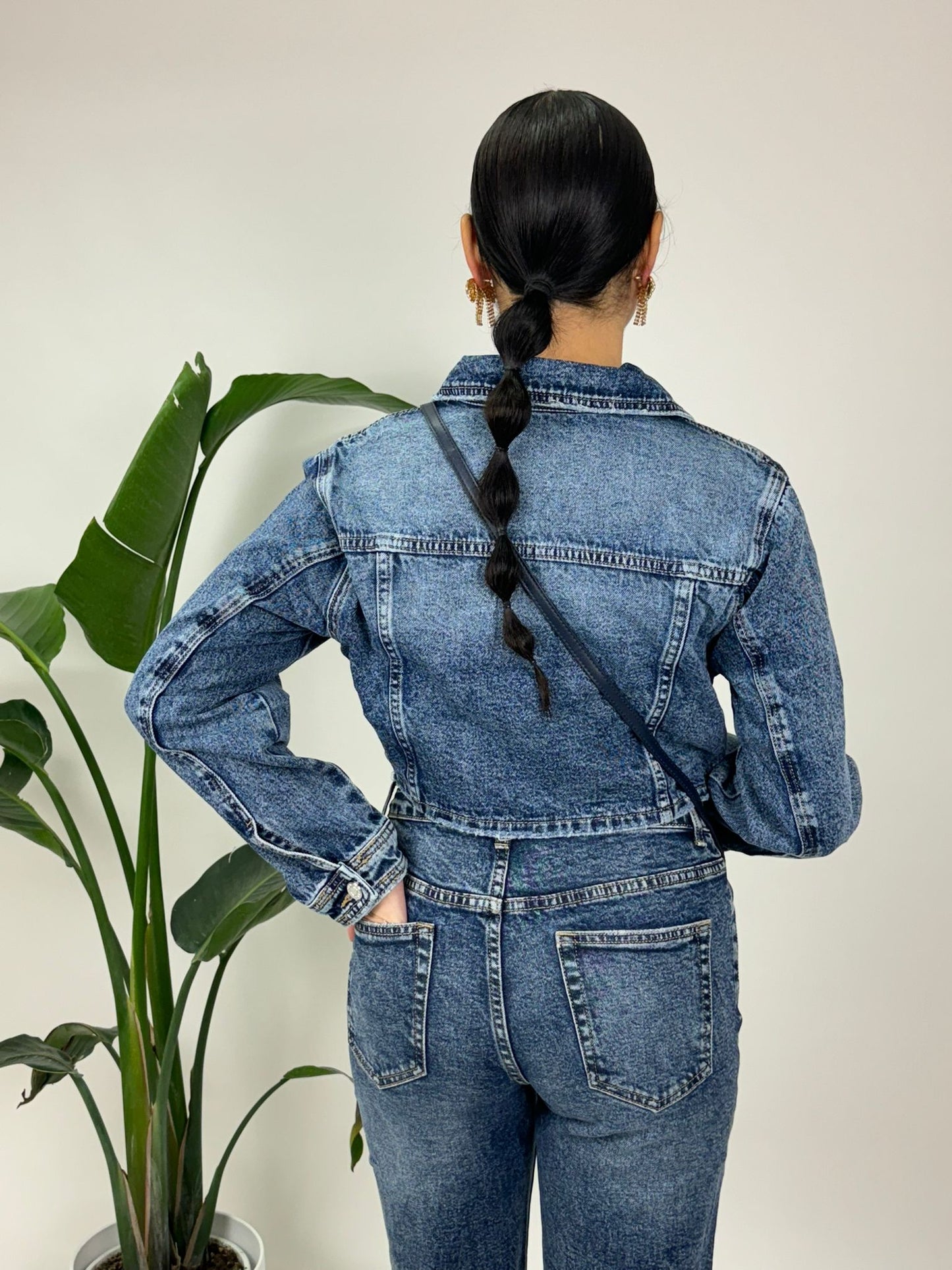 GIUBBINO DENIM CROP