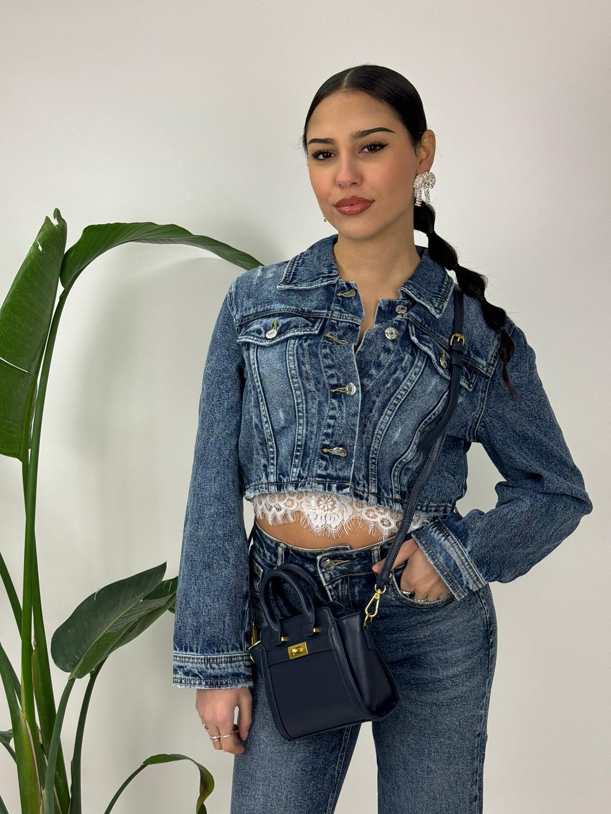 GIUBBINO DENIM CROP