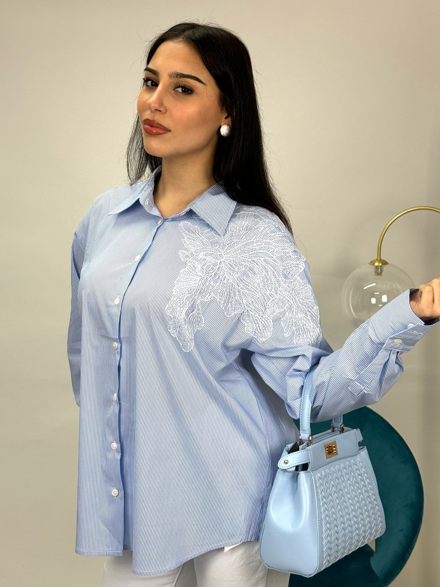 CAMICIA FLOWER STRIPPES