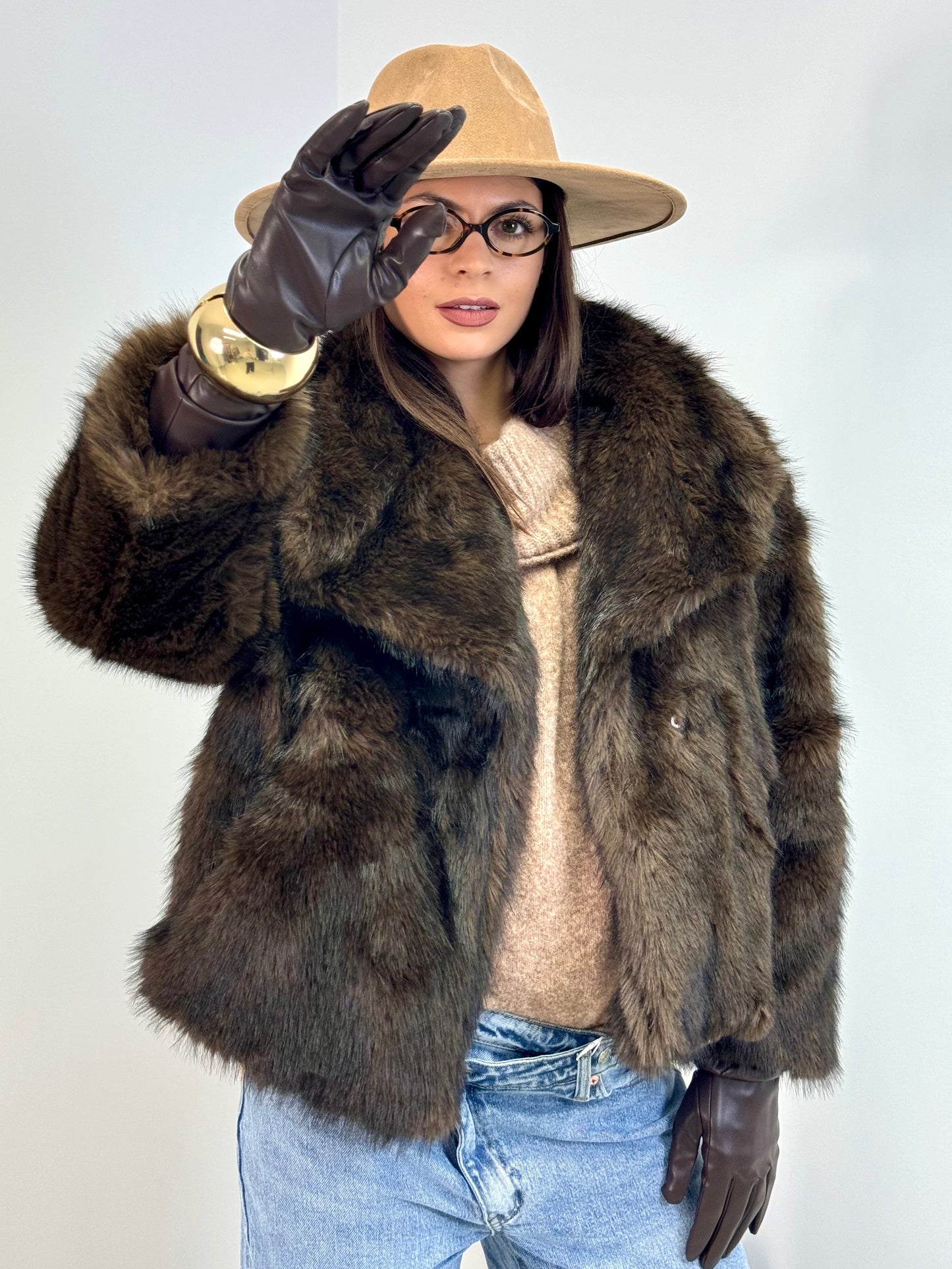 SIMIL PELLICCIA PERFECT CHOCO