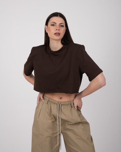 T-SHIRT CROP TAGLIO VIVO