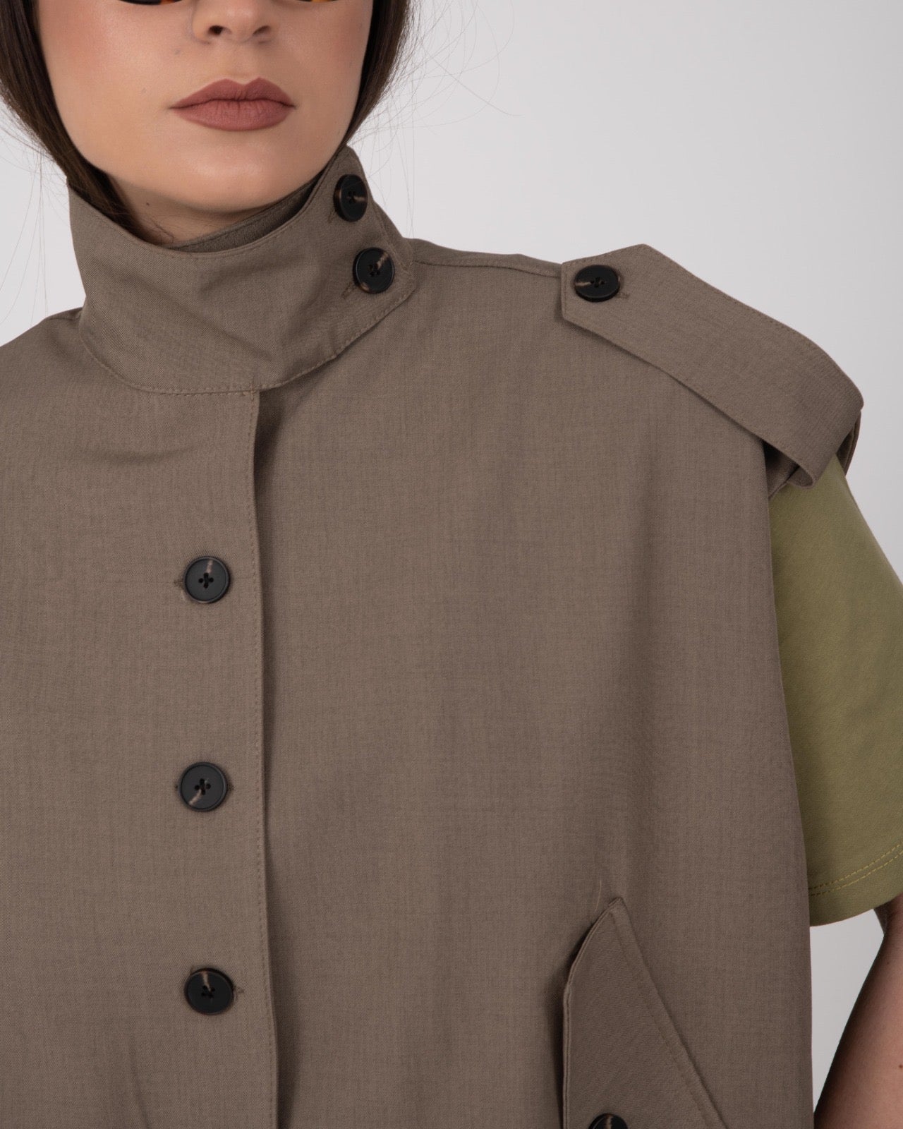 GILET TAUPE BOMB