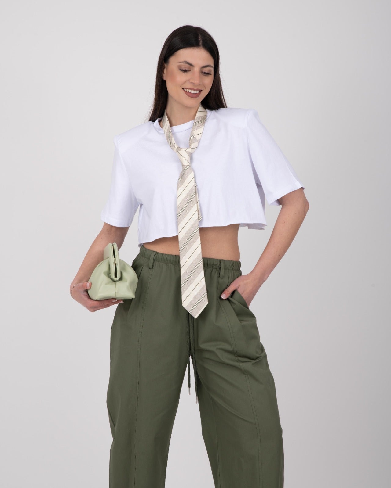 T-SHIRT CROP TAGLIO VIVO