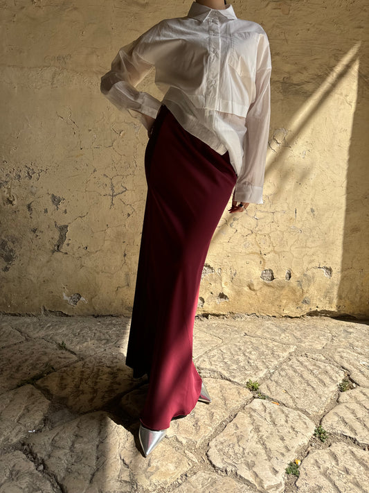 Gonna Satin Burgundy