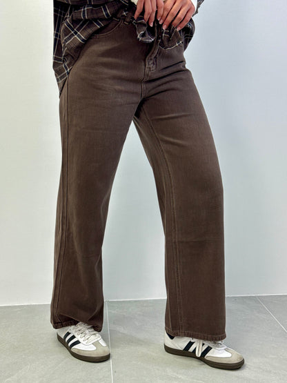 Jeans choco wide