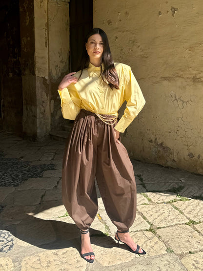 PANTALONE PARACHUTE CHOCO