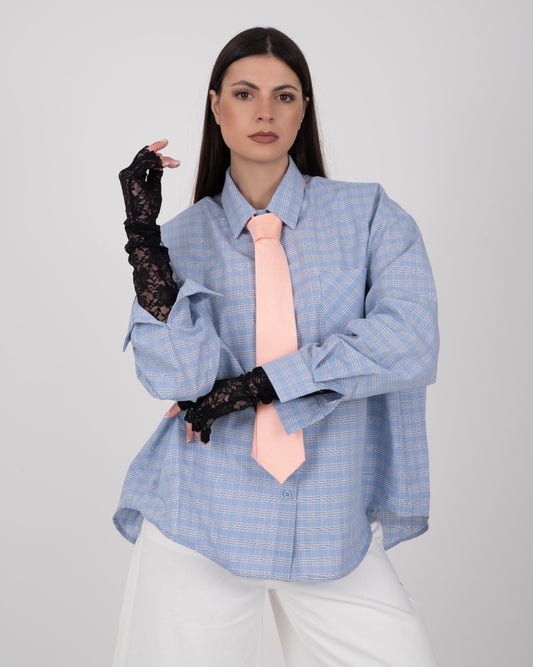 CAMICIA QUADRI CIELO