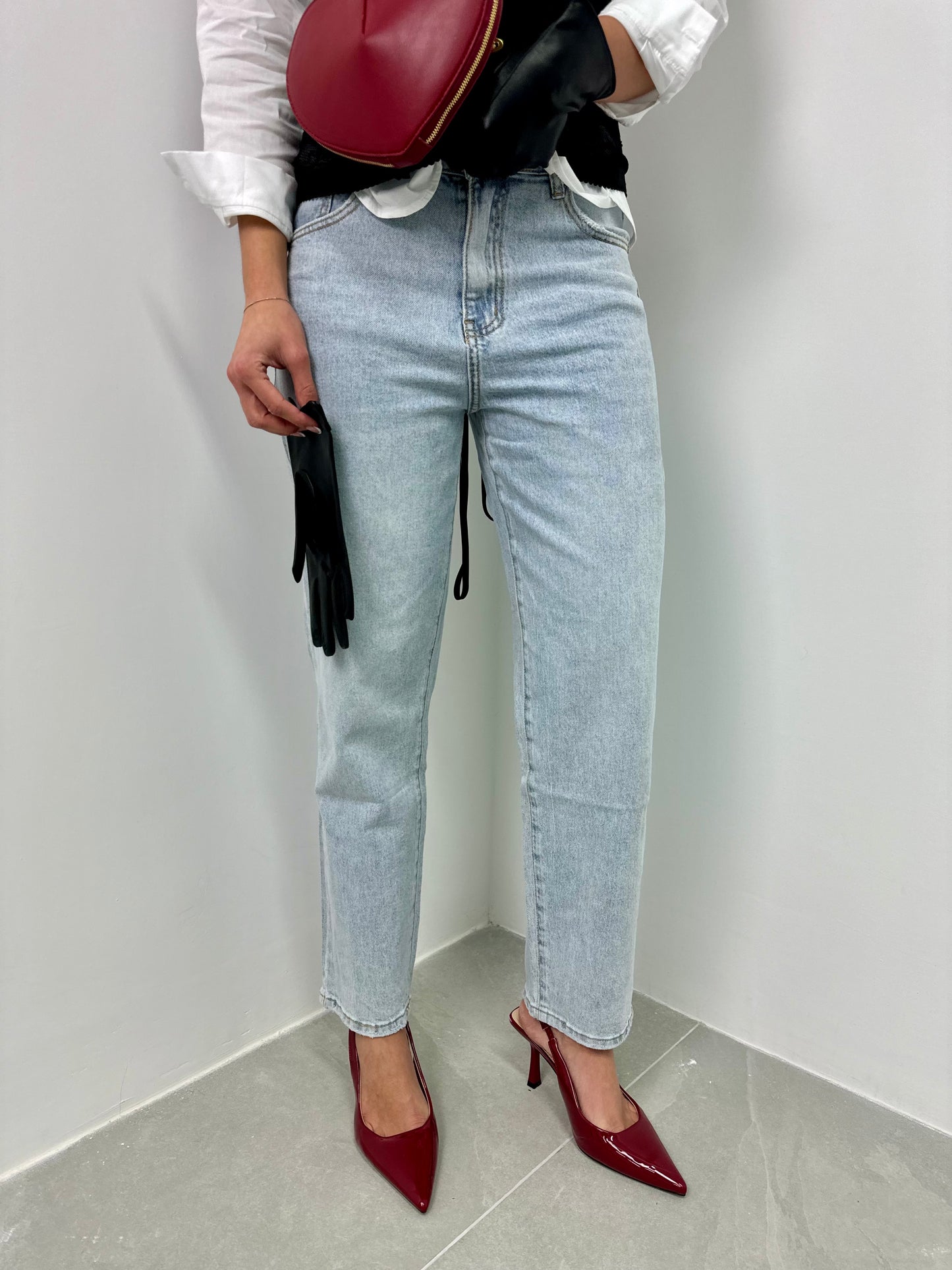 Jeans boy-friend chiaro